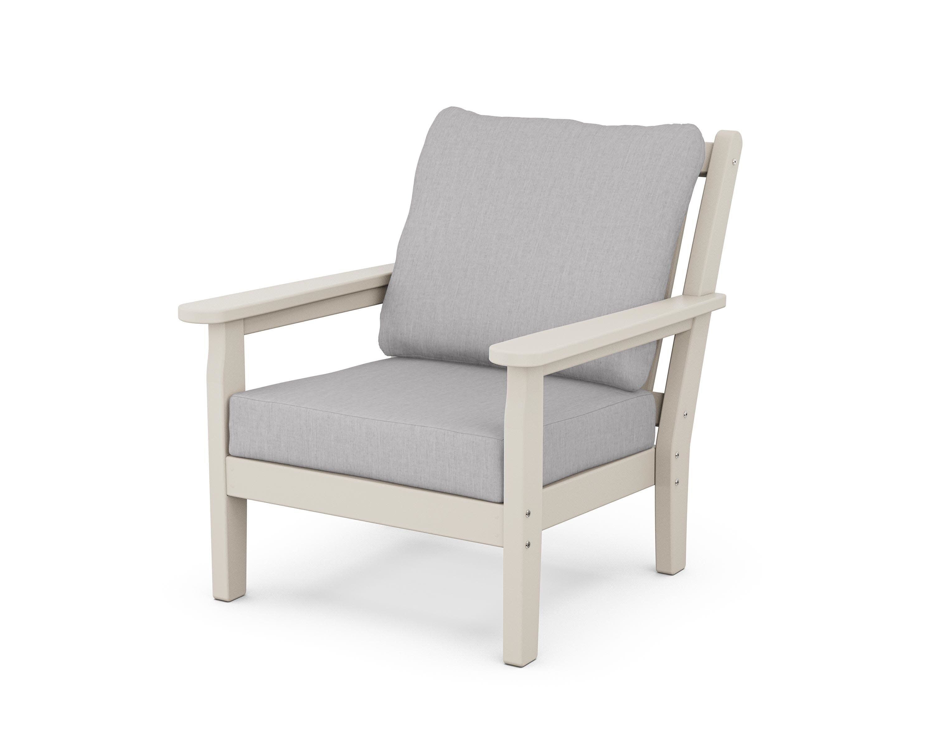 Chippendale Deep Seating Chair in Sand / Granite