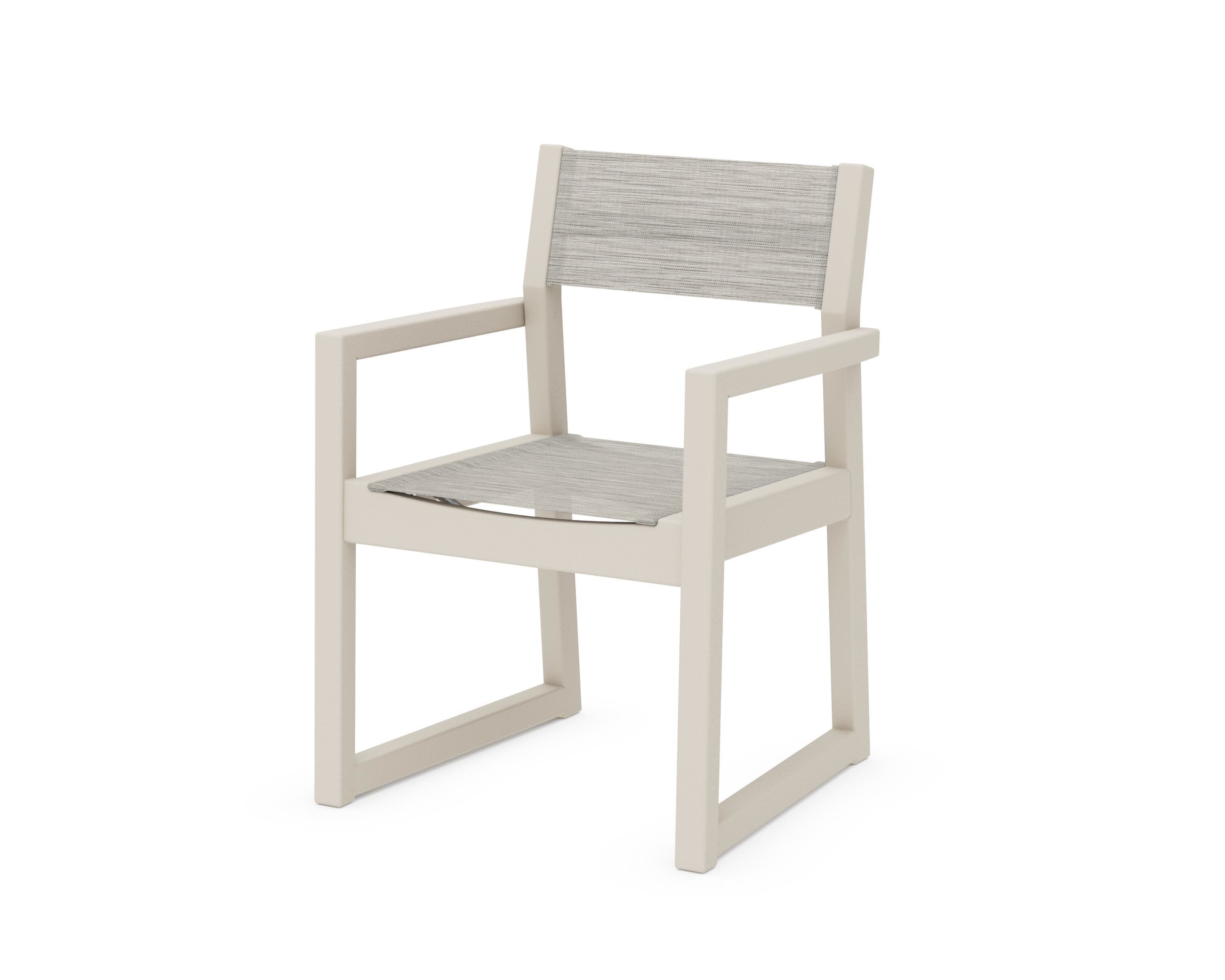 EDGE Sling Dining Arm Chair in Sand / Birch Sling