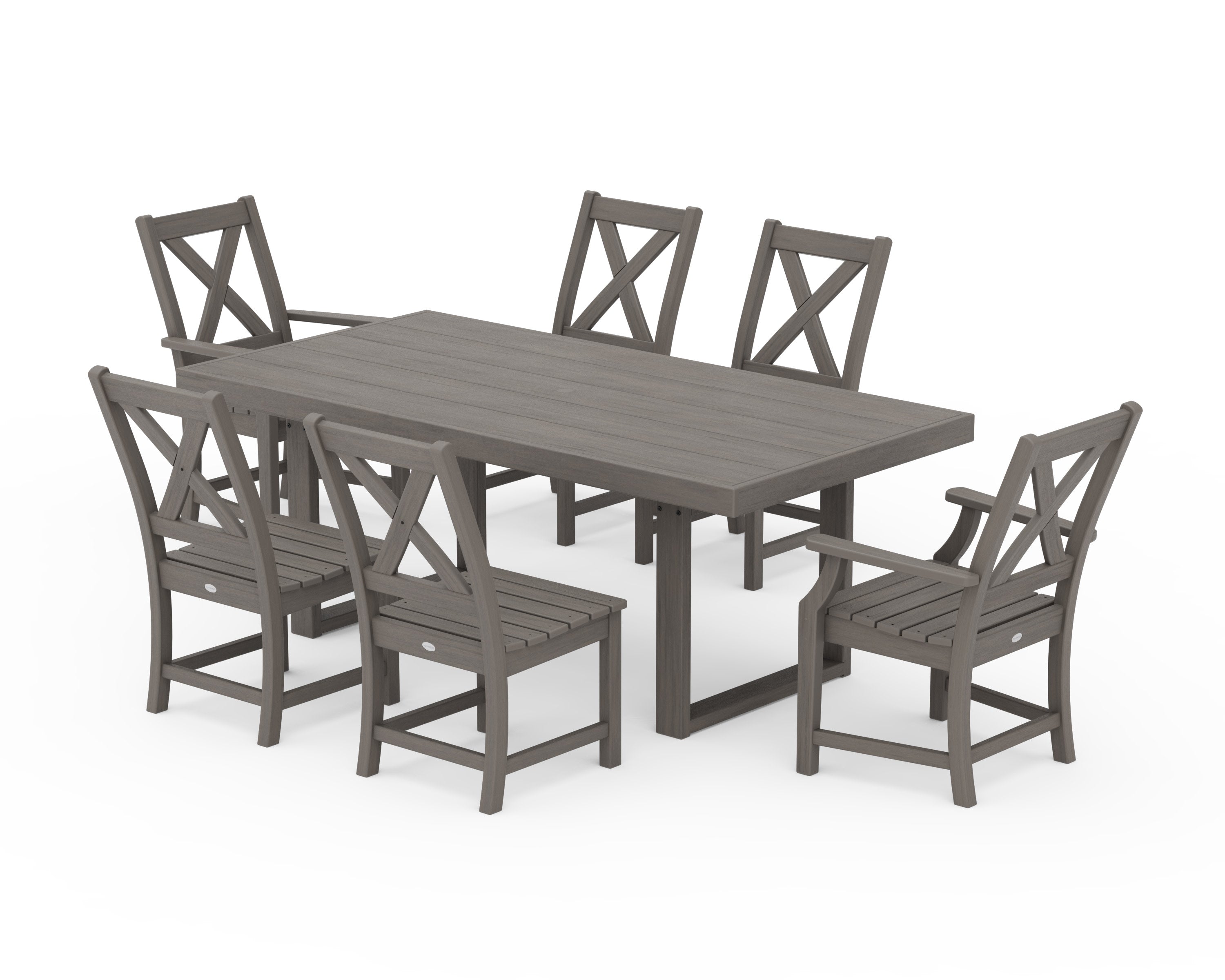 Braxton 7-Piece Dining Set in Driftwood
