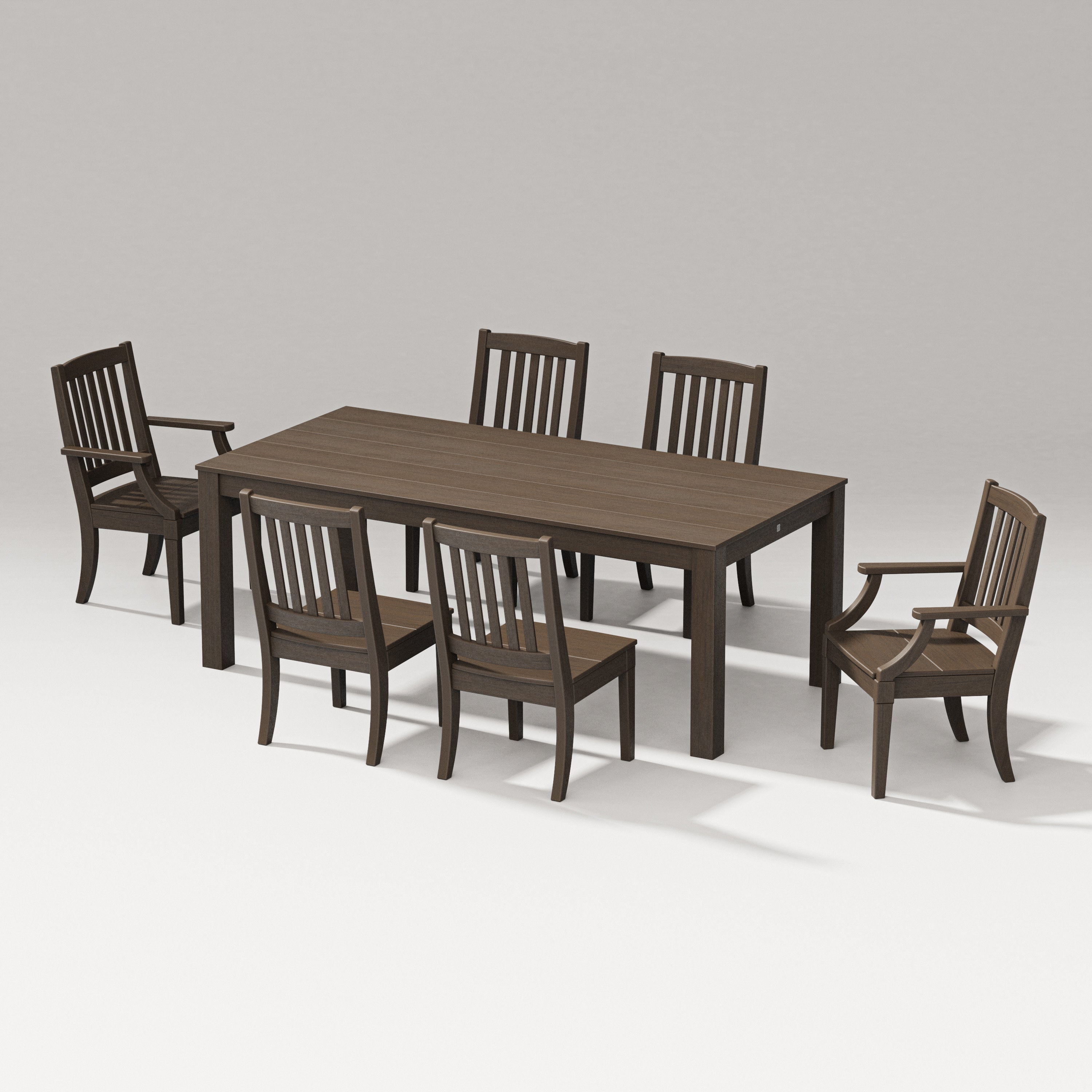 Estate 7-Piece Parsons Table Dining Set in Kona