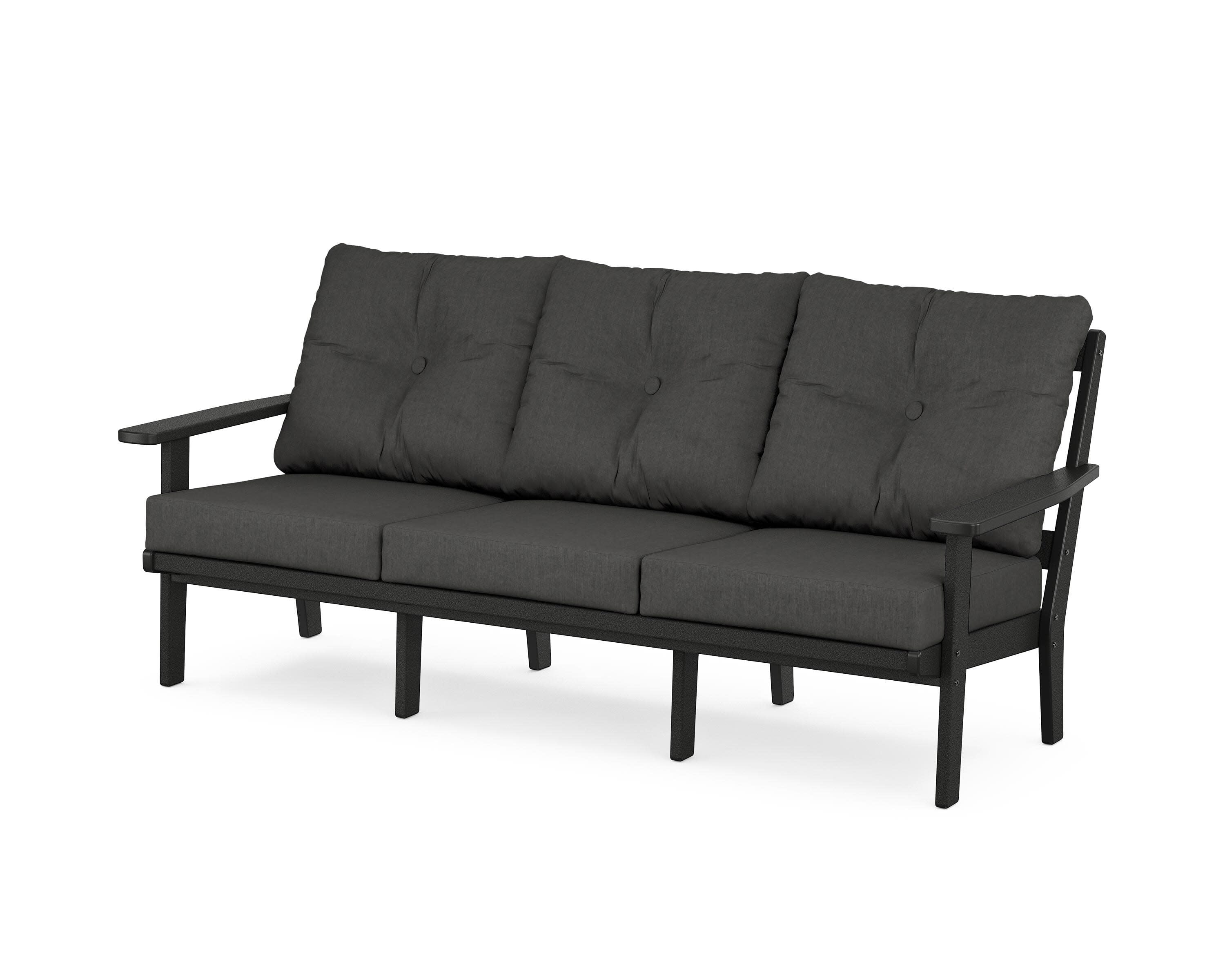 Oxford Deep Seating Sofa in Black / Spectrum Carbon