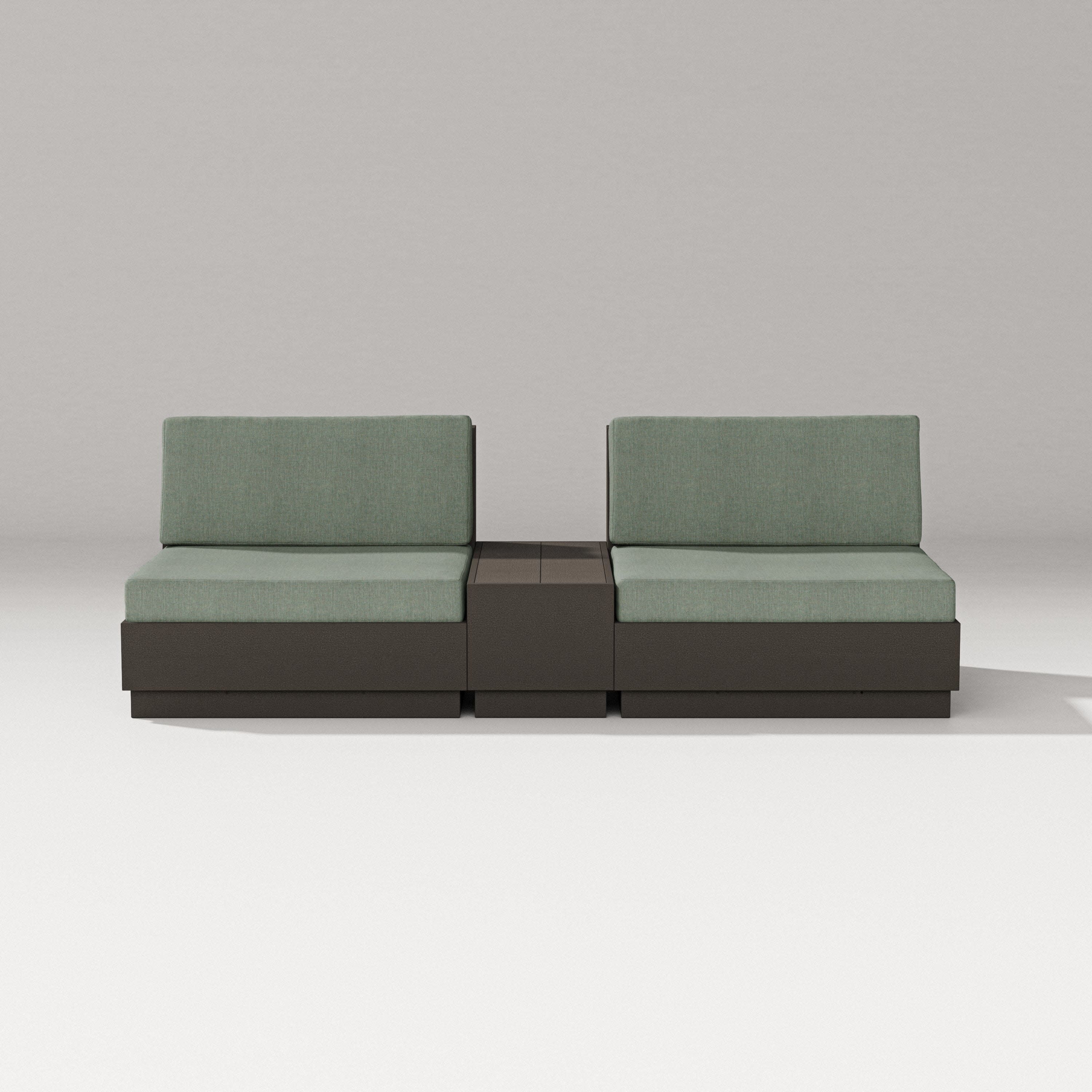 Elevate Lounge Chair Set in Vintage Coffee / Cast Sage