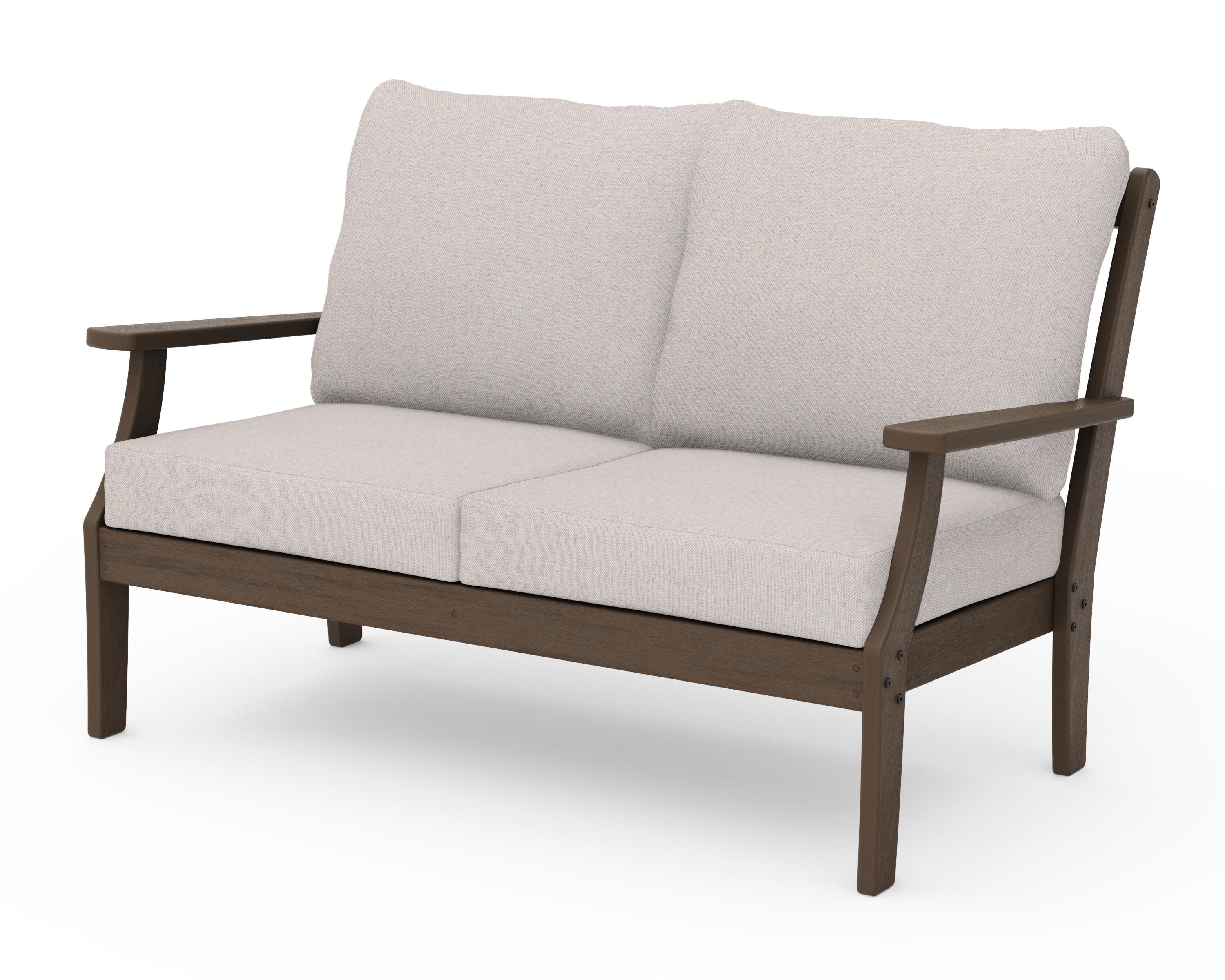 Braxton Deep Seating Loveseat in Kona / Dune Burlap