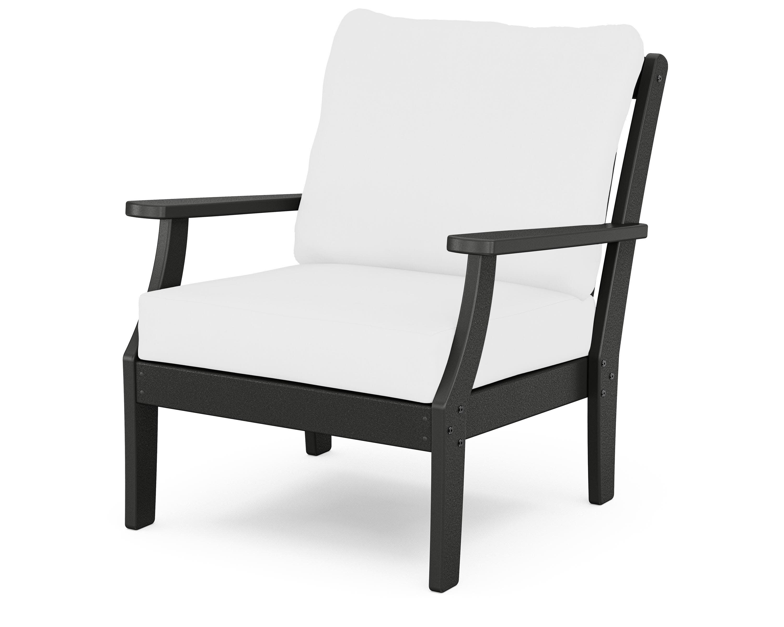 Braxton Deep Seating Chair in Black / Natural