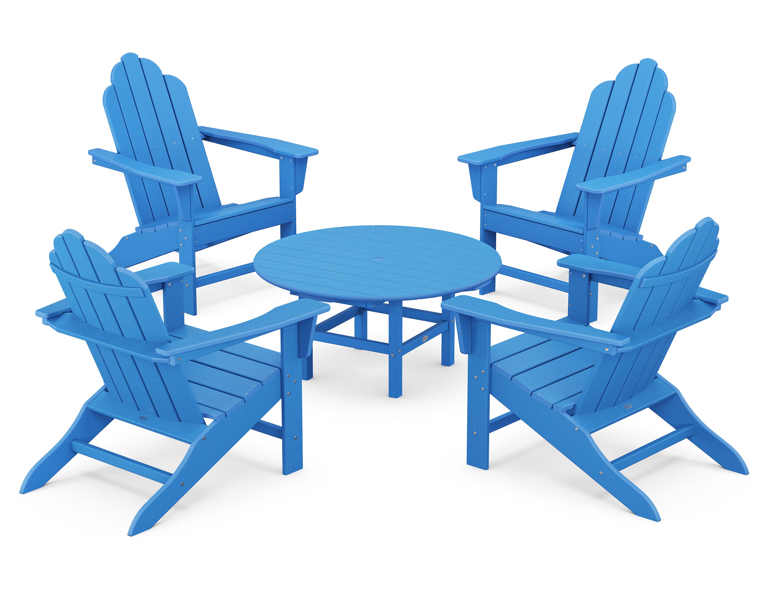 Long Island Adirondack 5-Piece Conversation Group in Pacific Blue