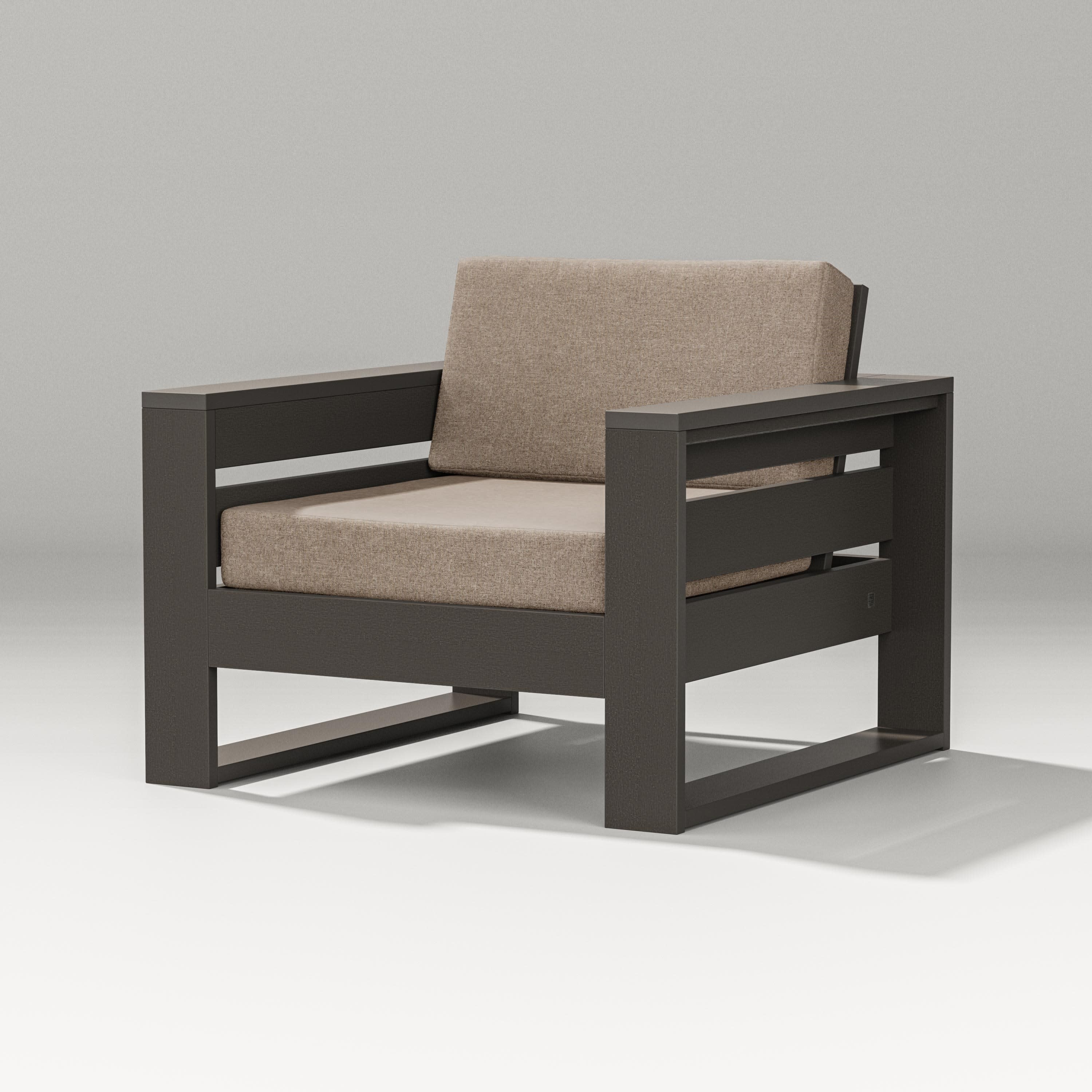 Latitude Lounge Chair in Vintage Coffee / Spiced Burlap