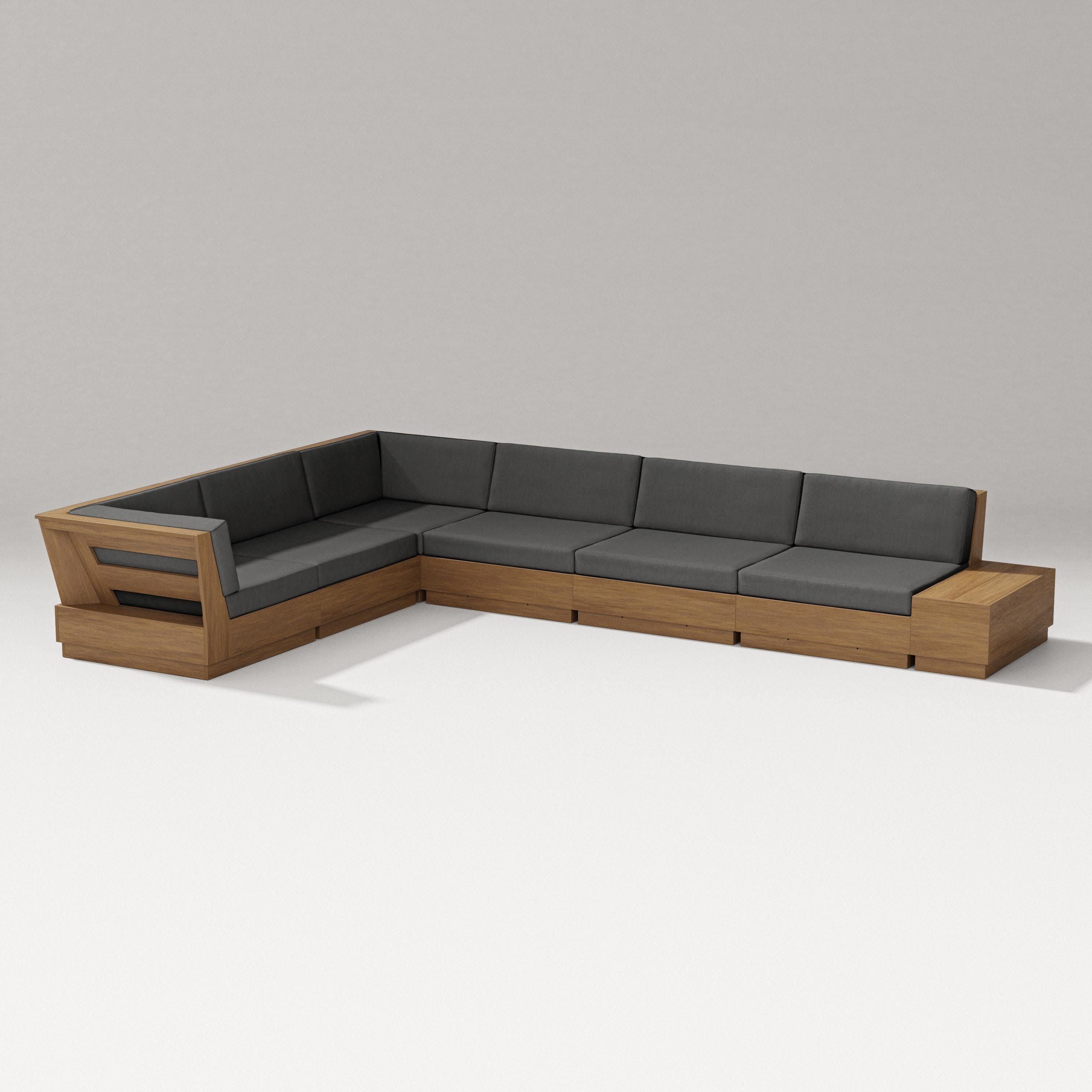 Elevate 7-Piece Corner Sectional in Natural / Spectrum Carbon