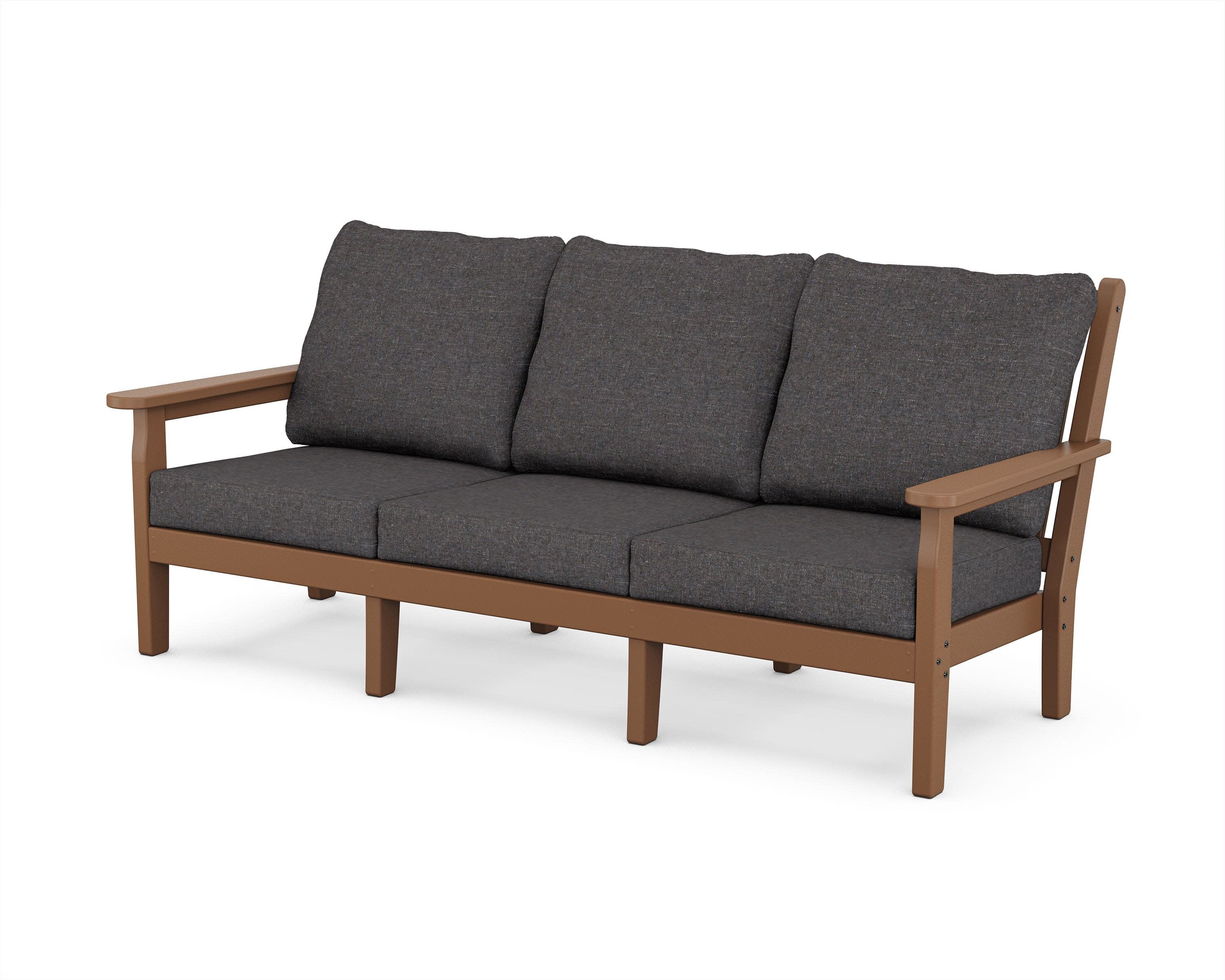 Chippendale Deep Seating Sofa in Teak / Ash Charcoal