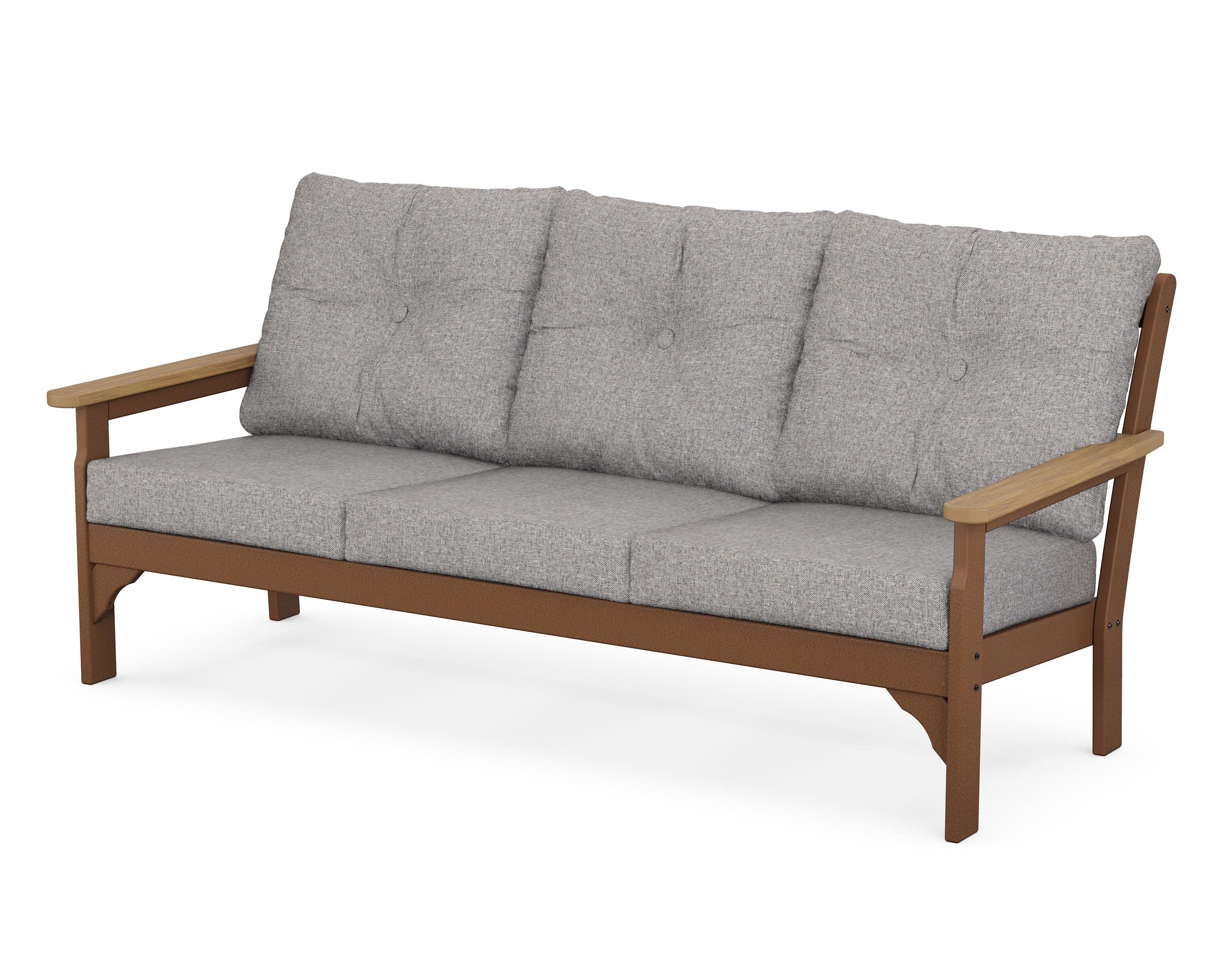 Vineyard Deep Seating Sofa in Teak / Natural / Grey Mist