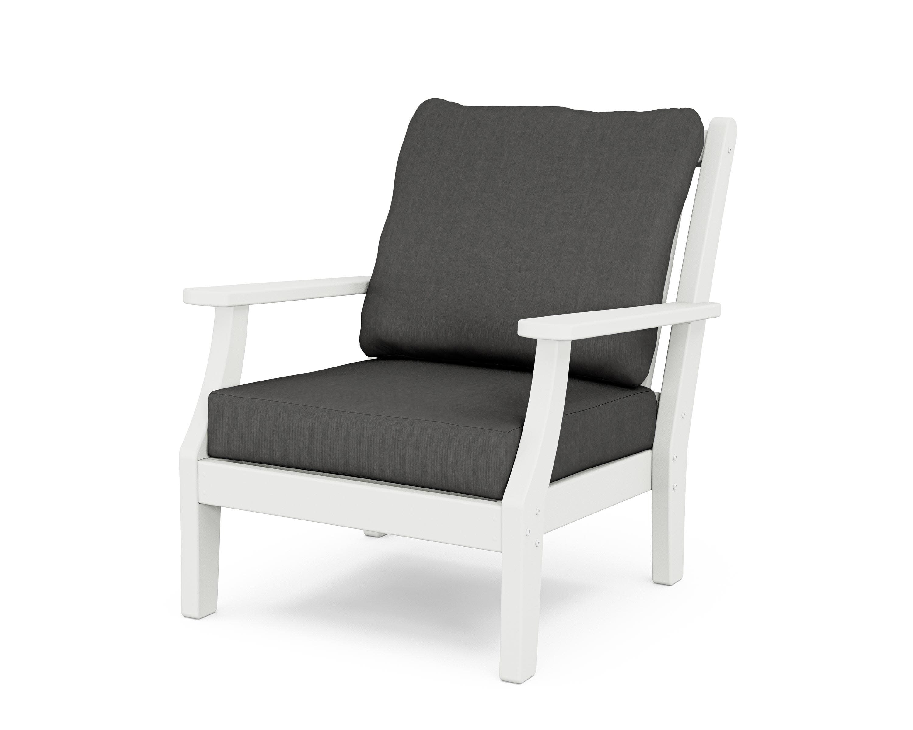 Wovendale Deep Seating Chair in White / Spectrum Carbon
