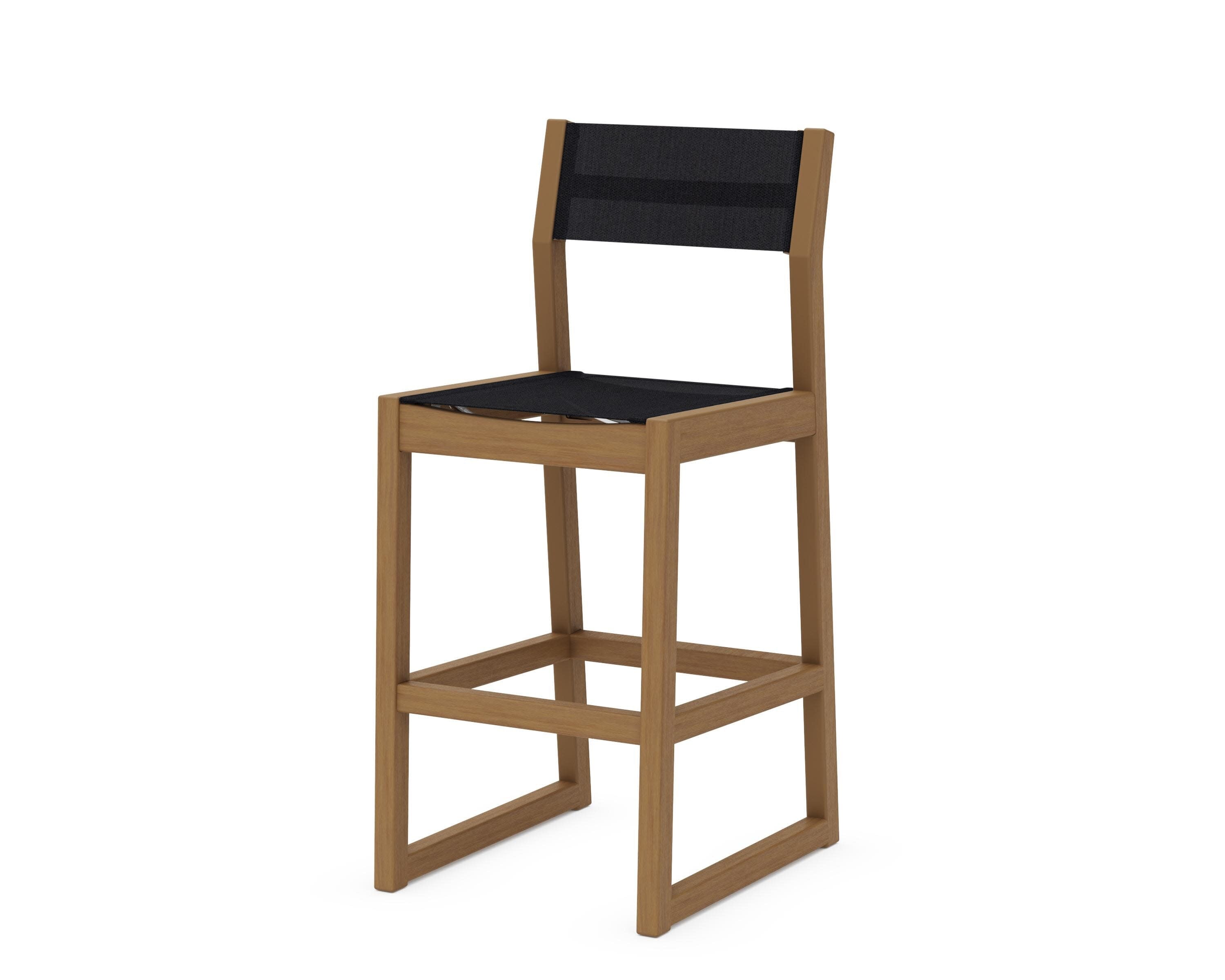 EDGE Sling Bar Side Chair in Natural / Black Sling
