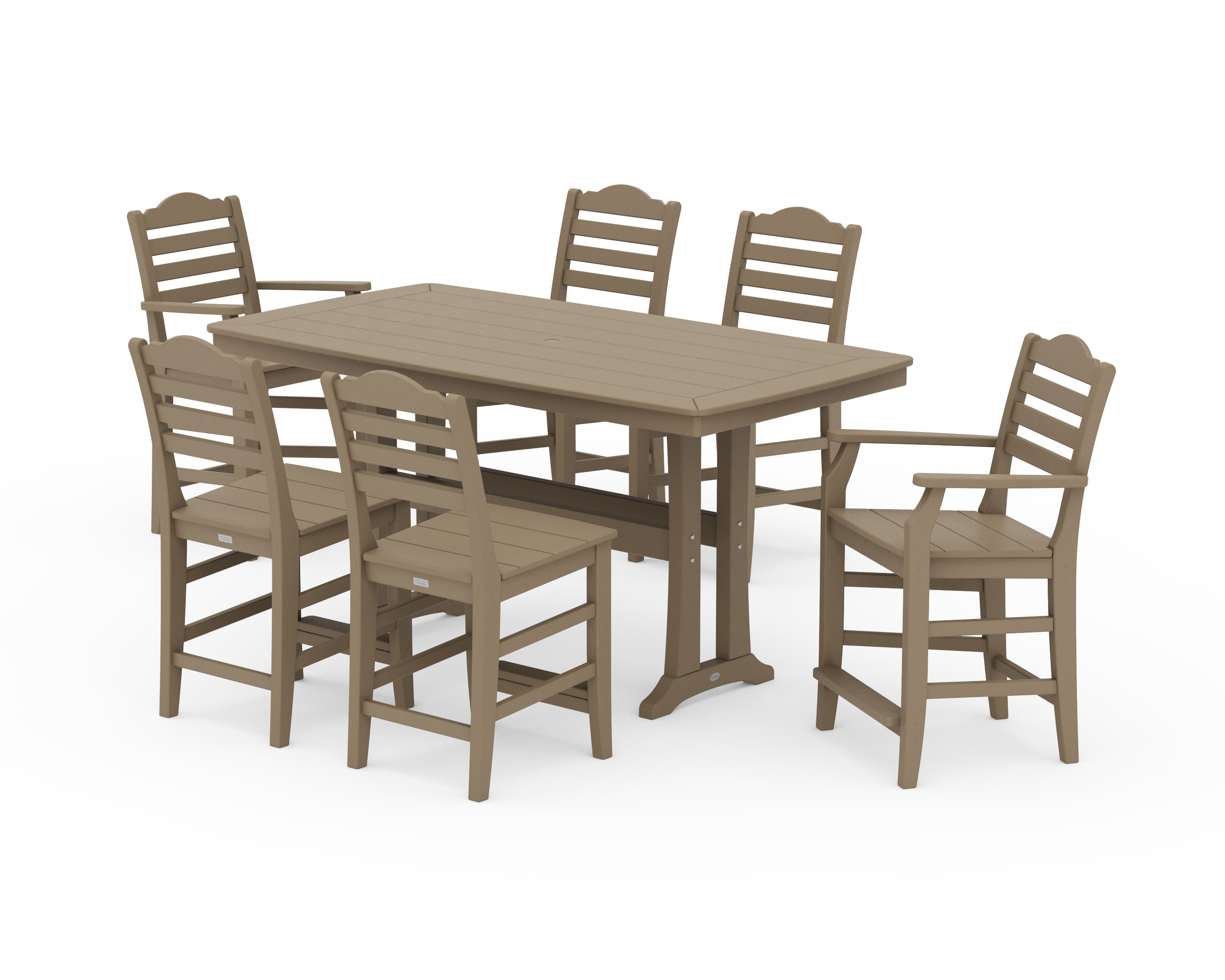 Savannah 7-Piece Counter Set with Trestle Legs in Vintage Sahara