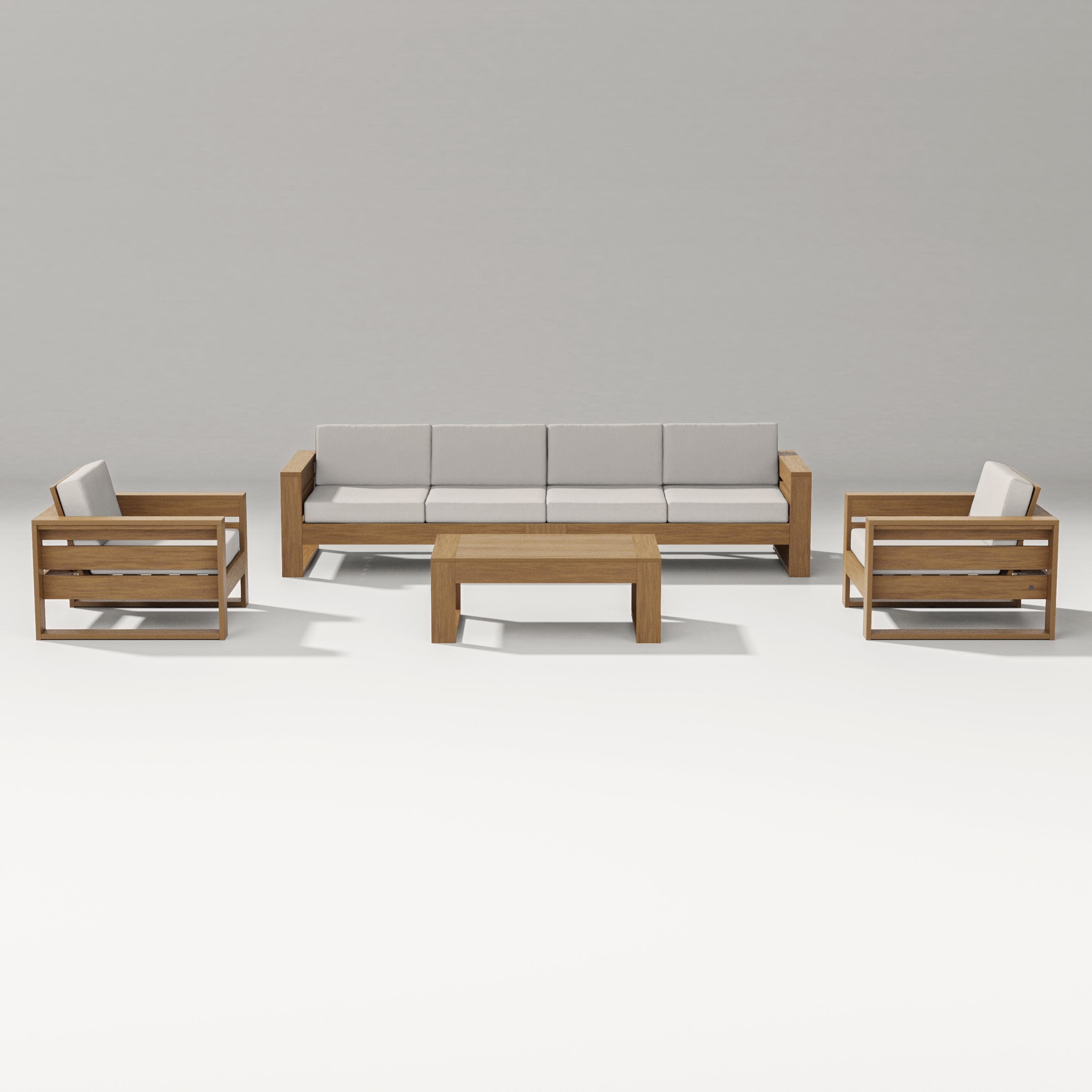 Latitude 5-Piece Lounge Sofa Set in Natural / Cast Ash