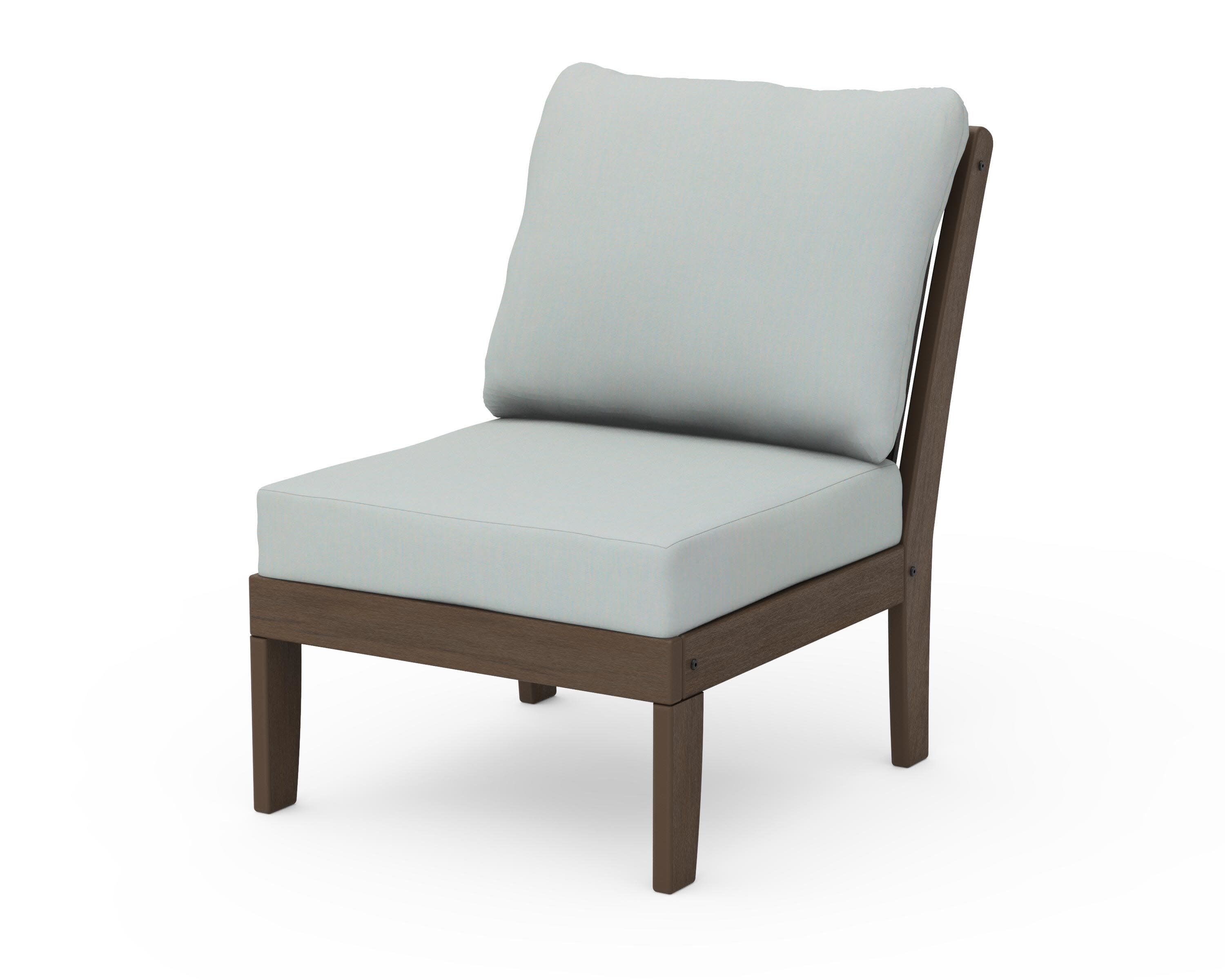 Braxton Modular Armless Chair in Kona / Spa