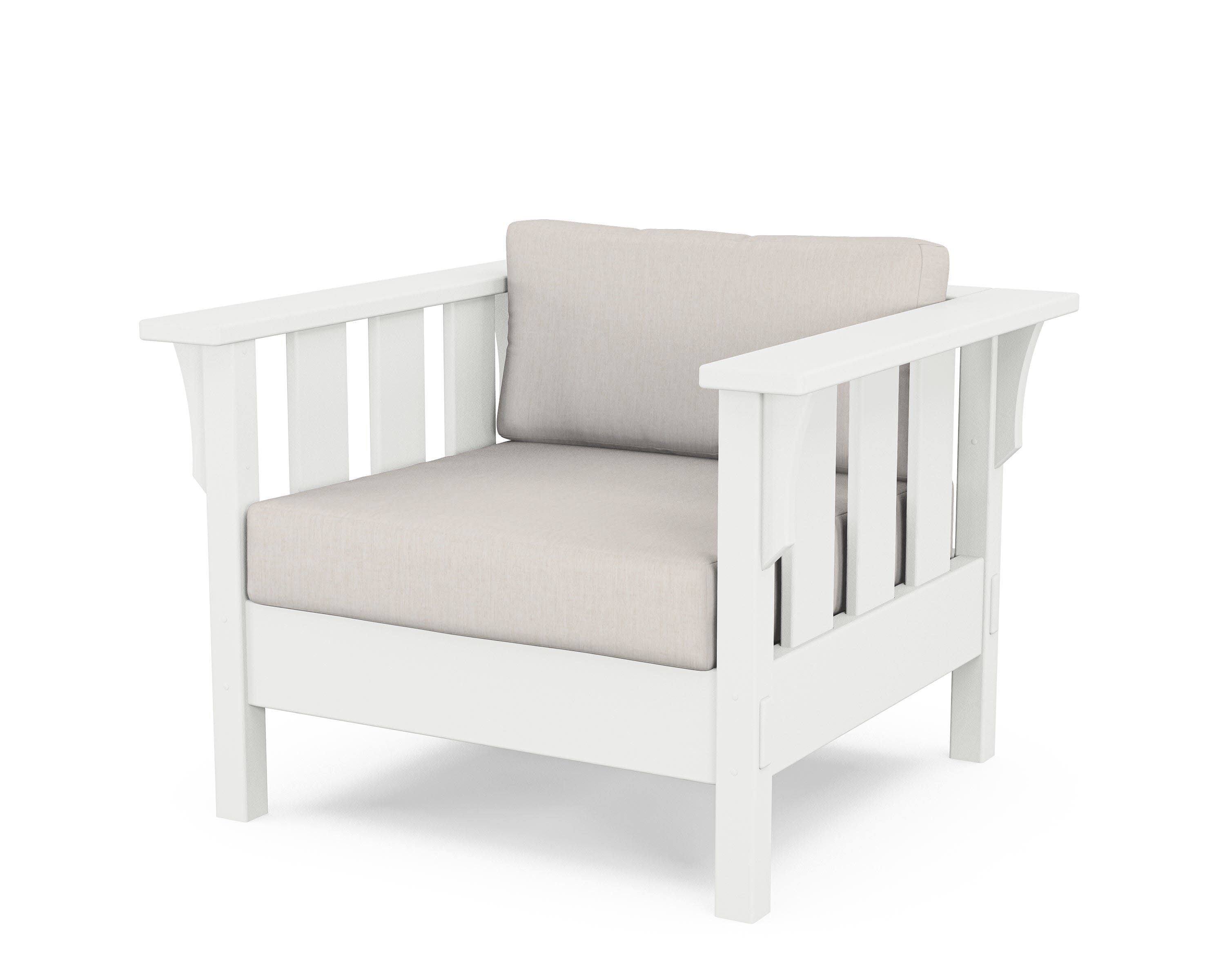 Acadia Deep Seating Chair in White / Cast Ash