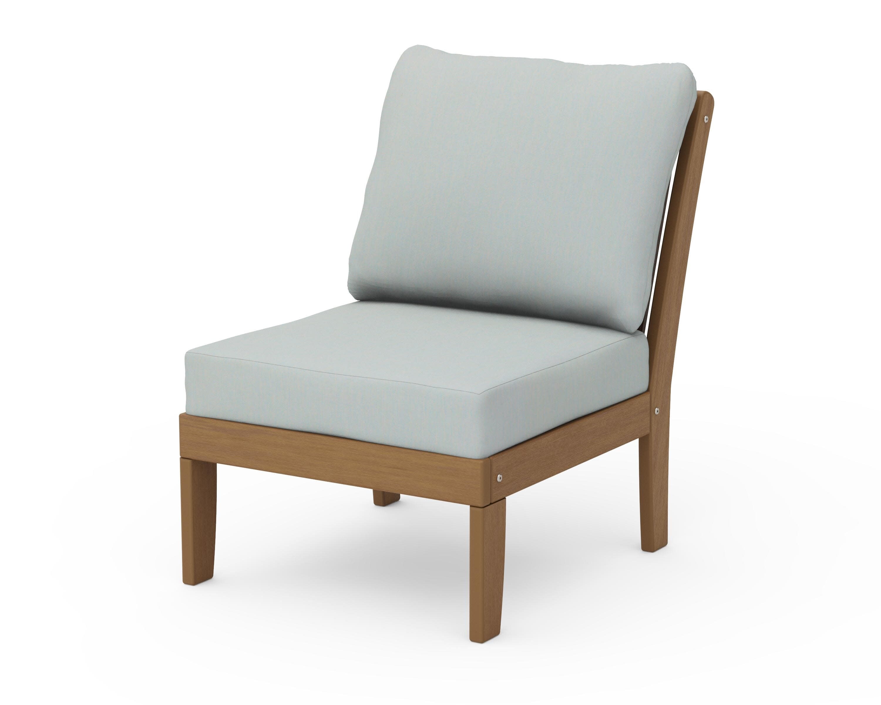 Braxton Modular Armless Chair in Natural / Spa