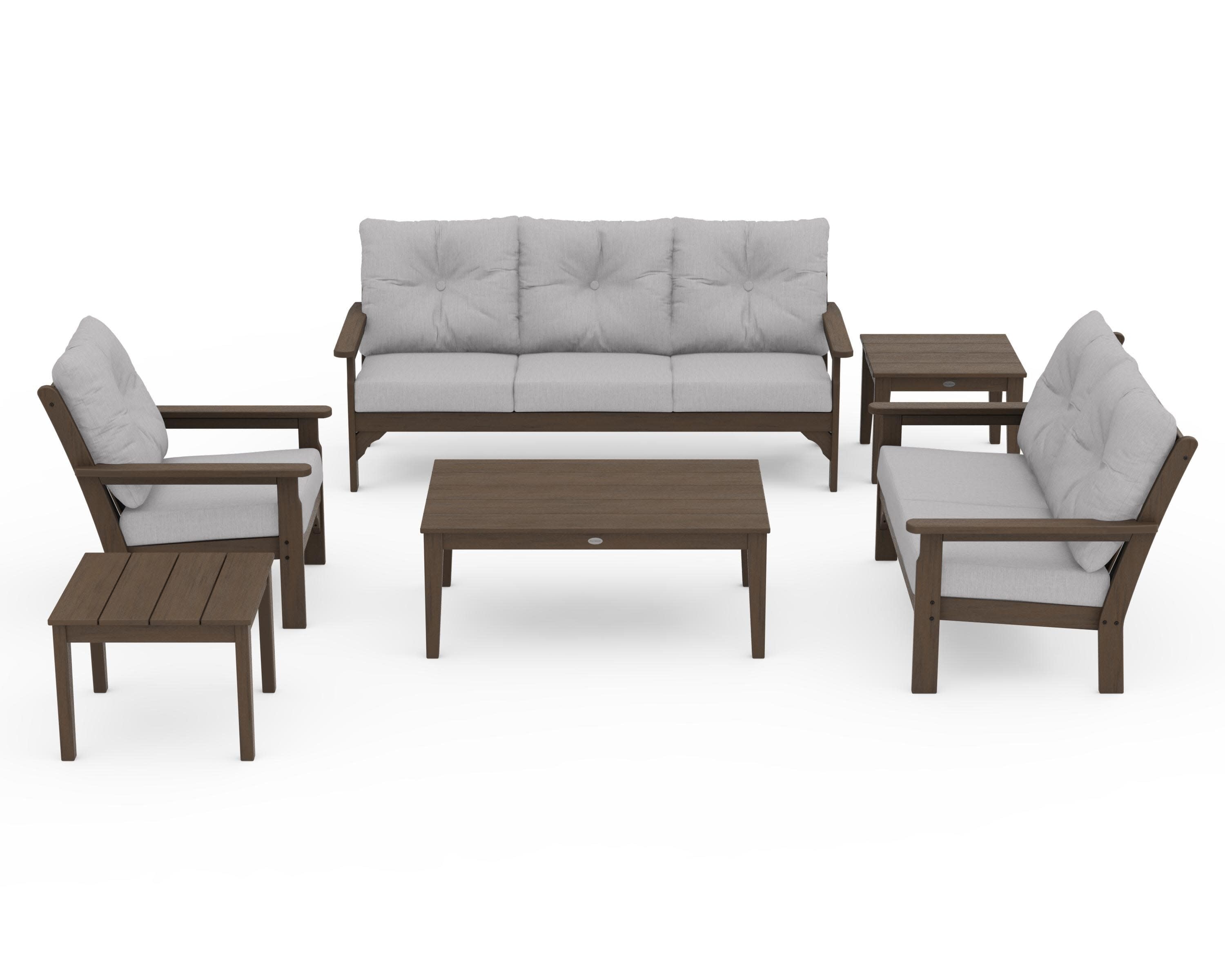 Vineyard 6-Piece Deep Seating Set in Kona / Granite