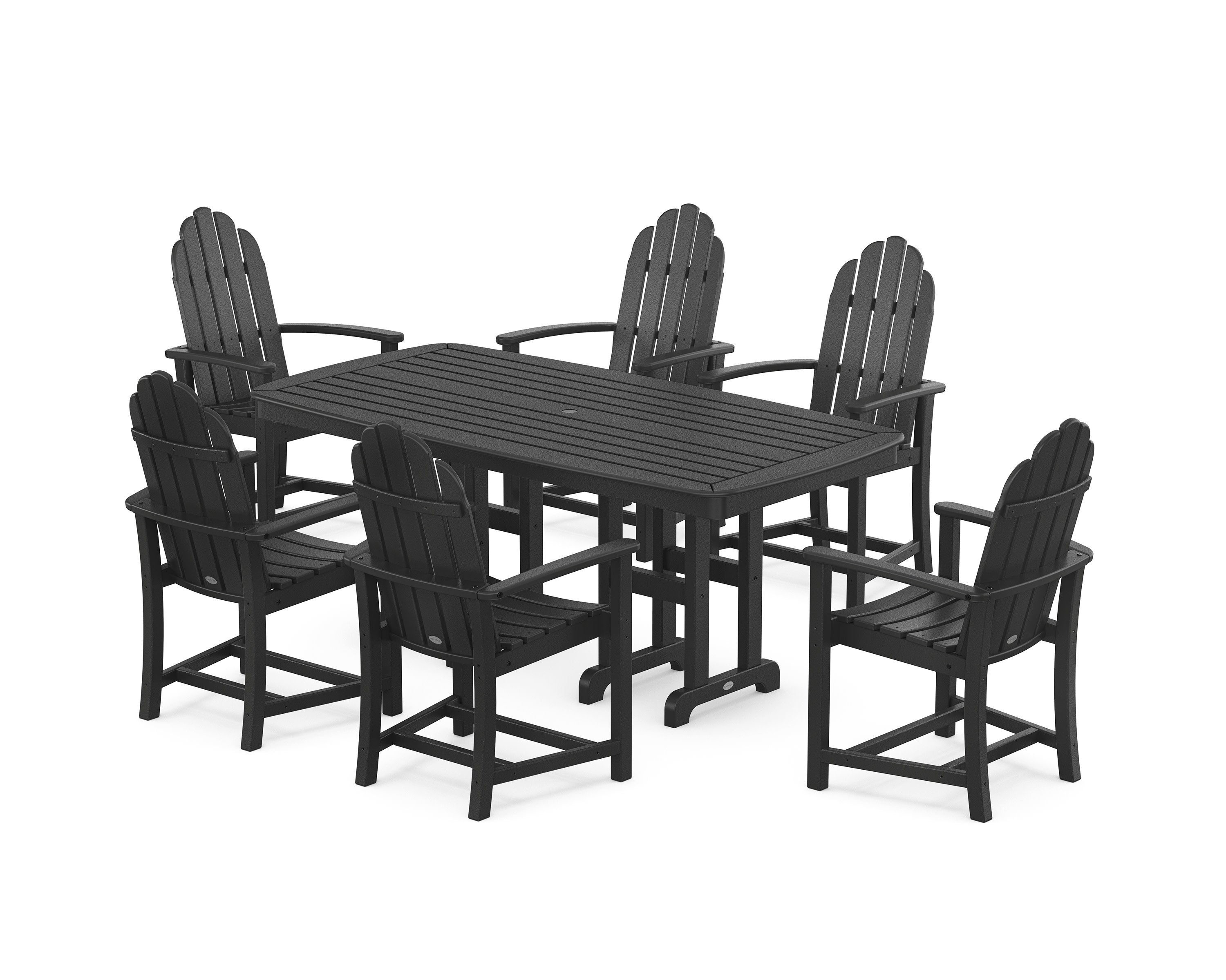 Classic Adirondack 7-Piece Dining Set in Black