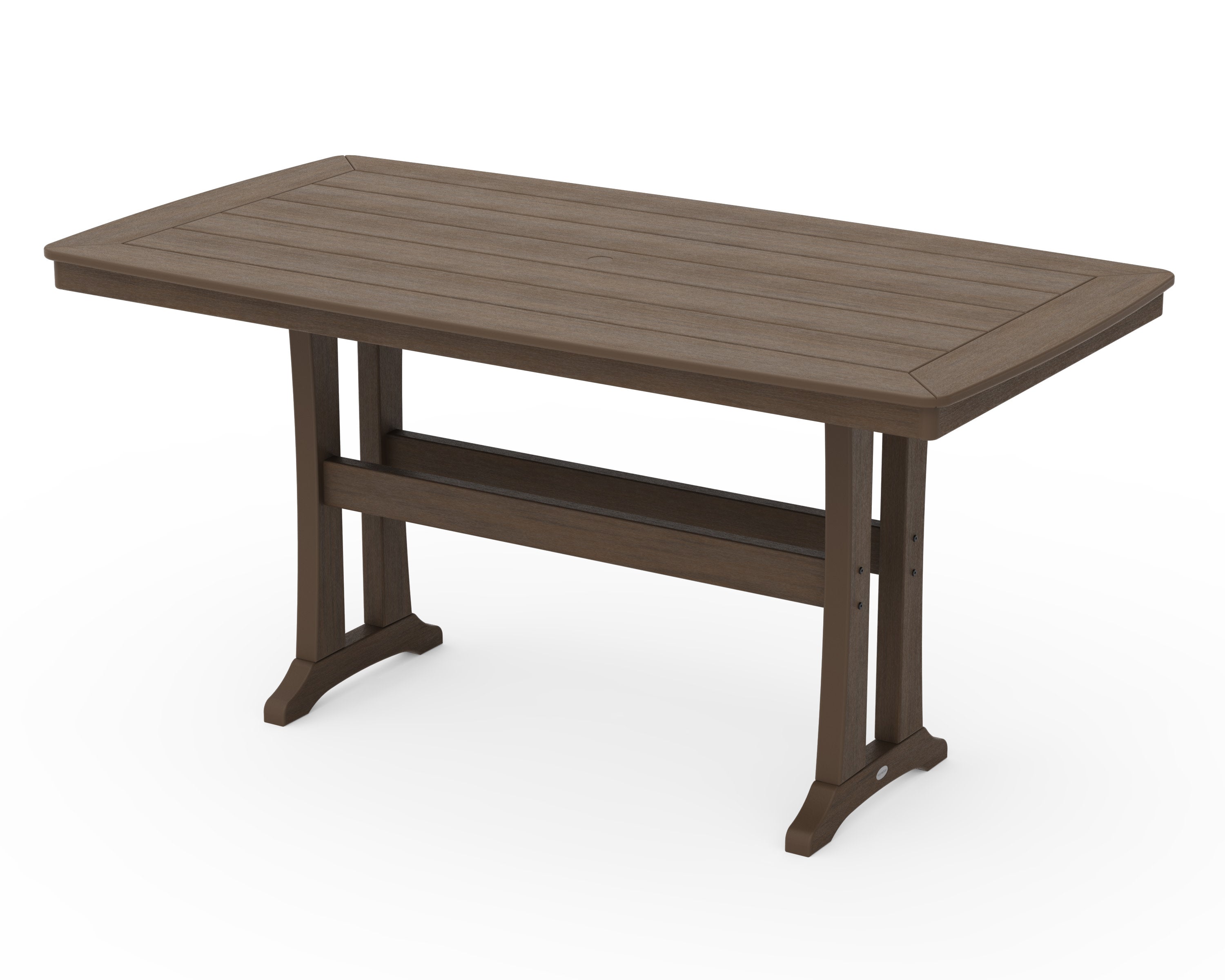 Nautical Trestle 38" x 73" Counter Table in Kona