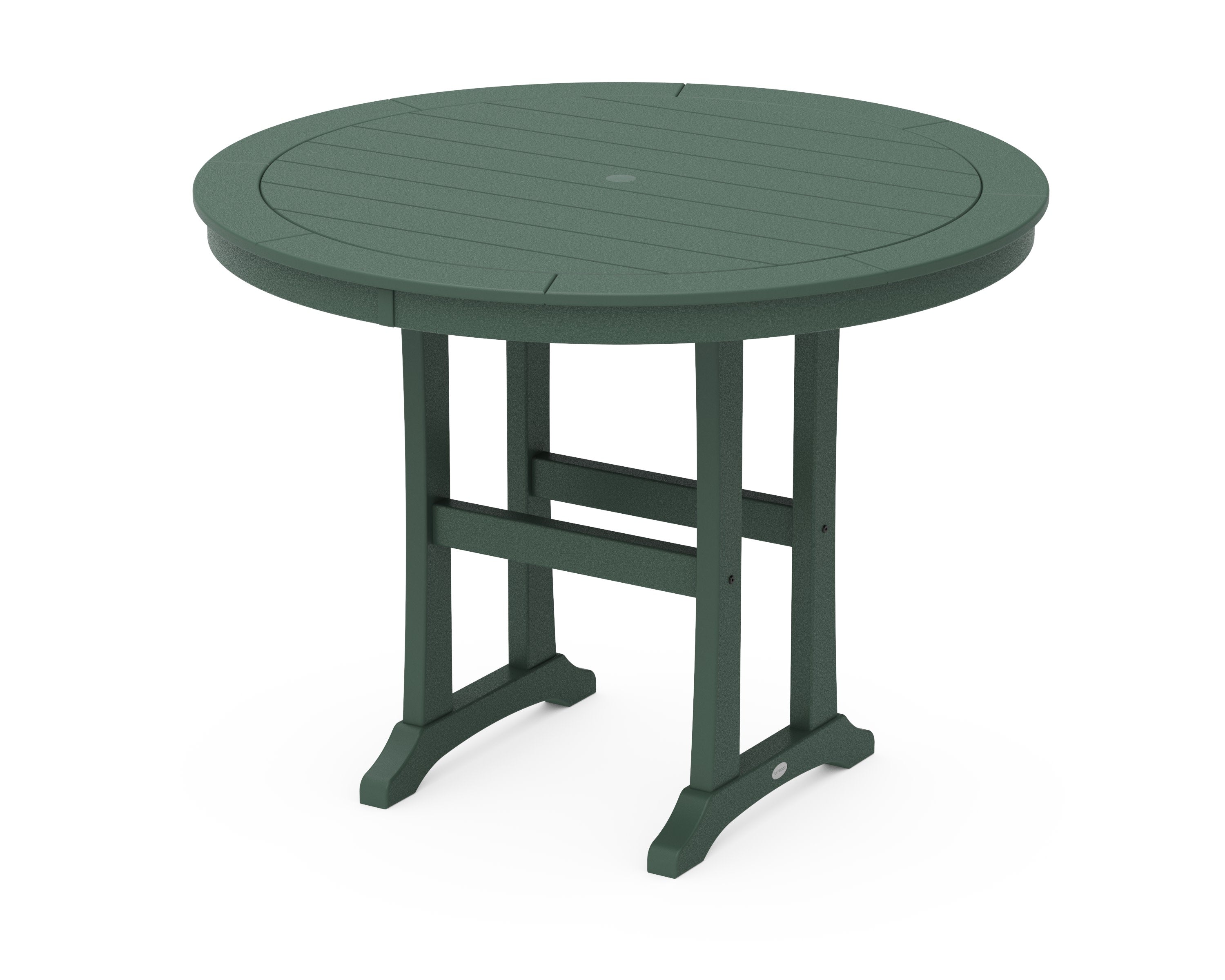 Nautical Trestle 48" Round Counter Table in Green