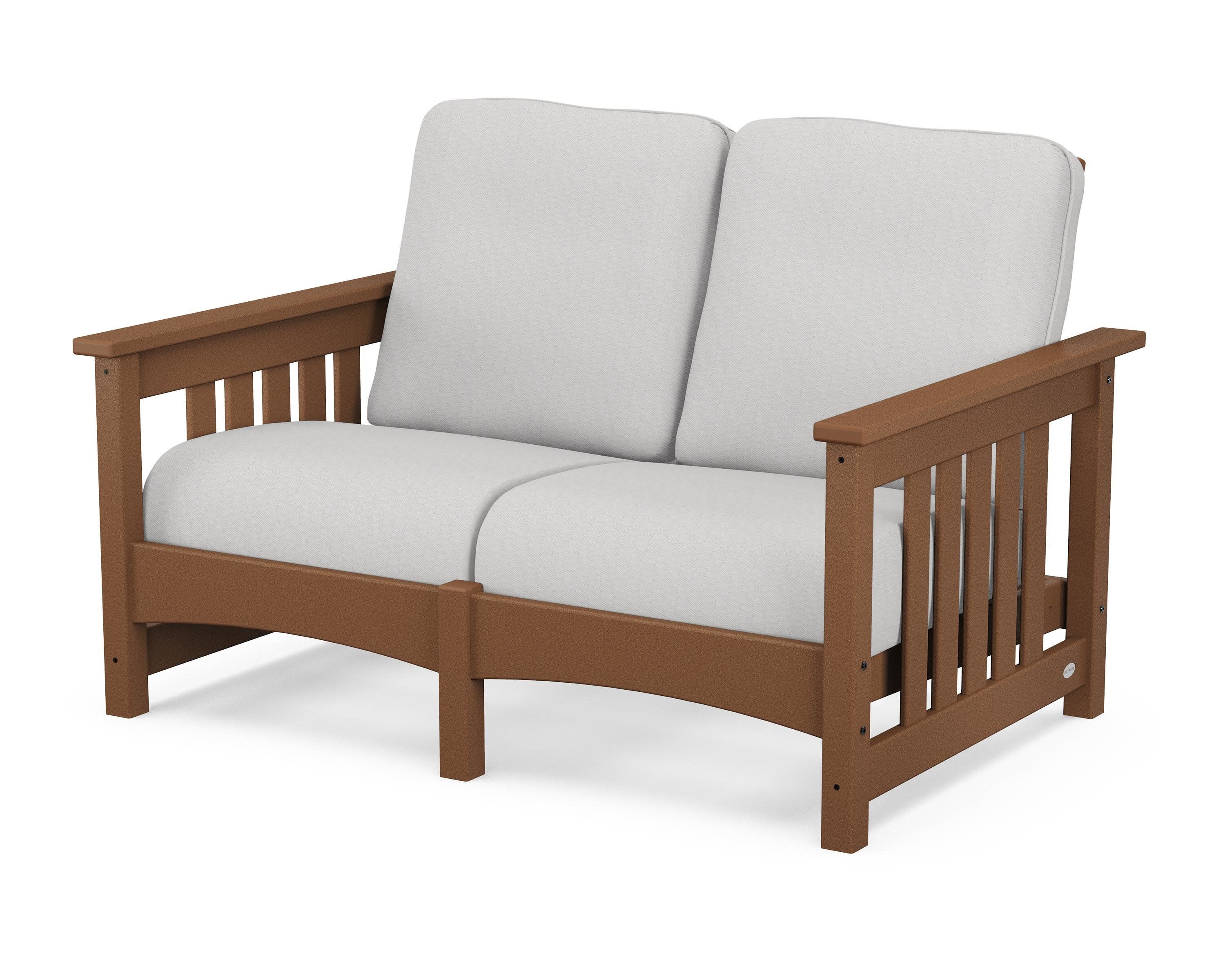 Club Mission Loveseat in Teak / Diamond in the Rough