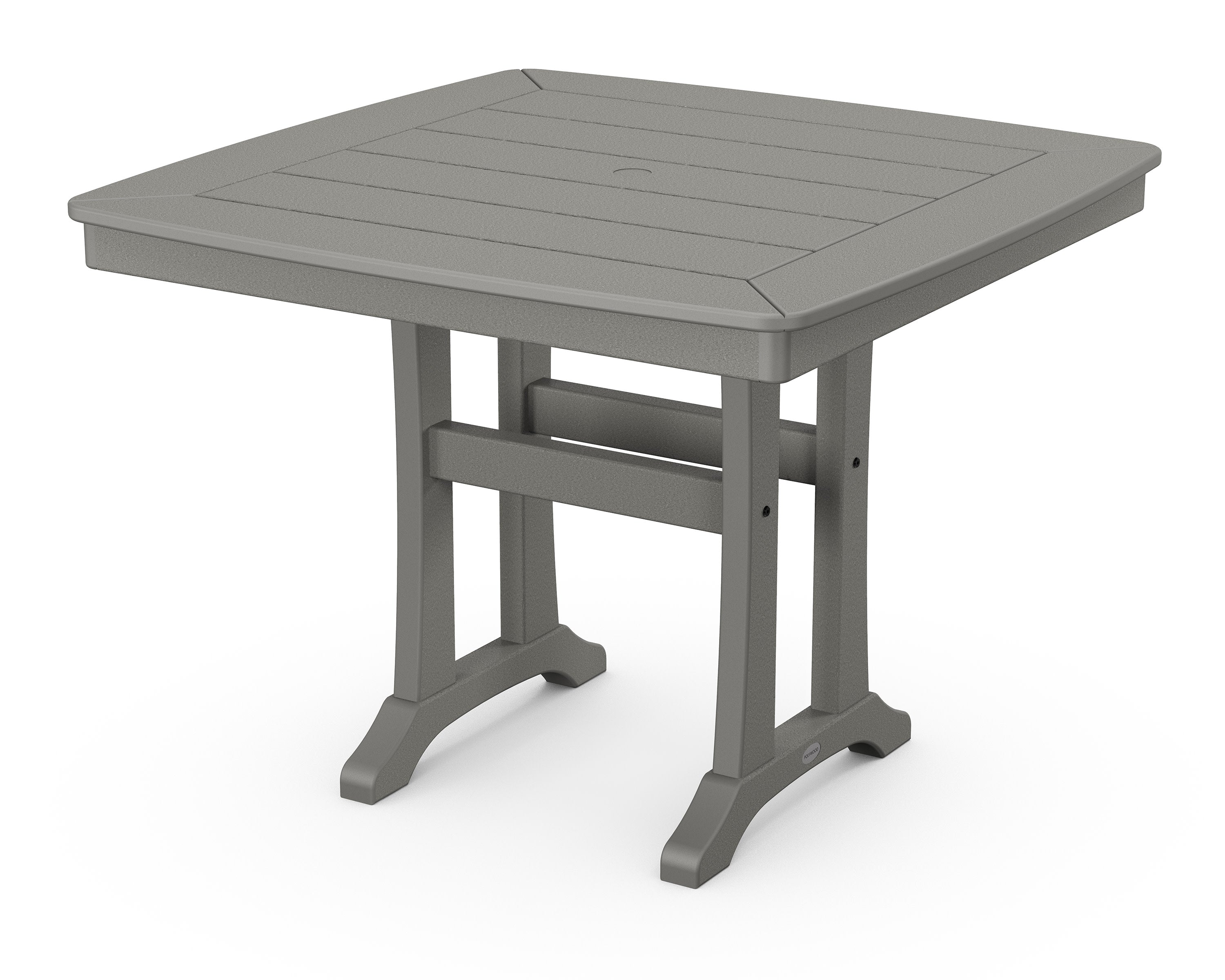 Nautical Trestle 37" Dining Table in Slate Grey
