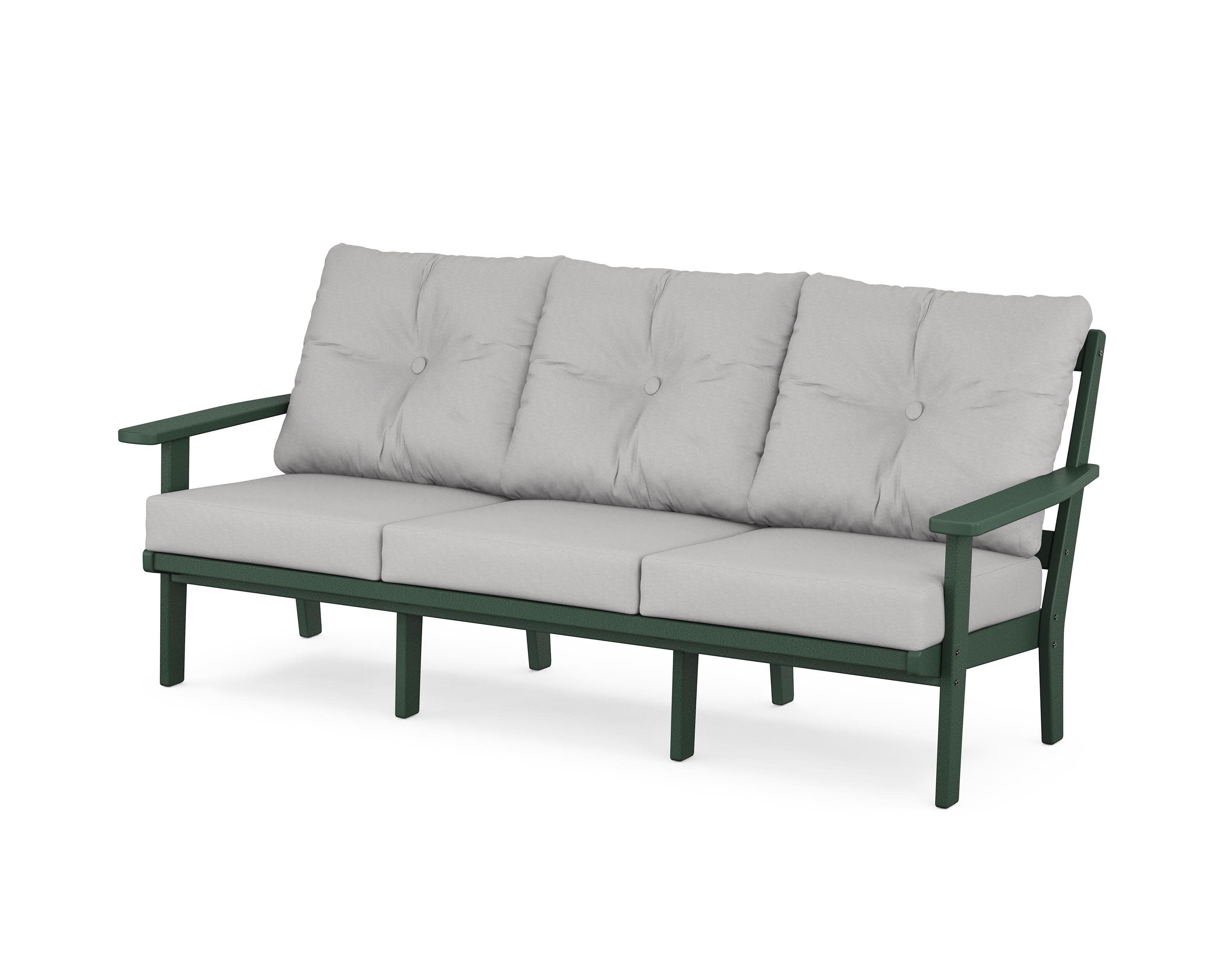 PrairieDeep Seating Sofa in Green / Diamond in the Rough