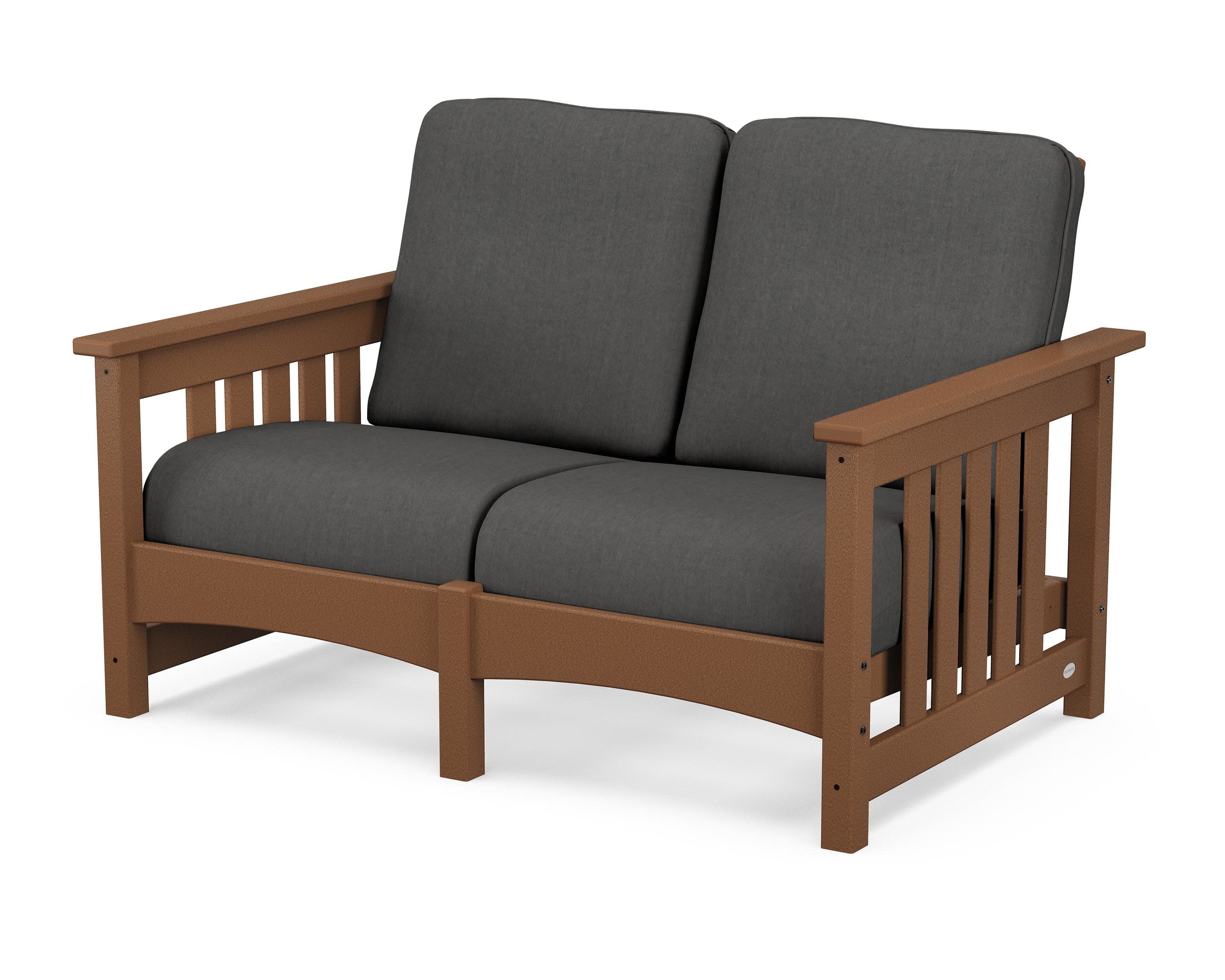 Club Mission Loveseat in Teak / Spectrum Carbon