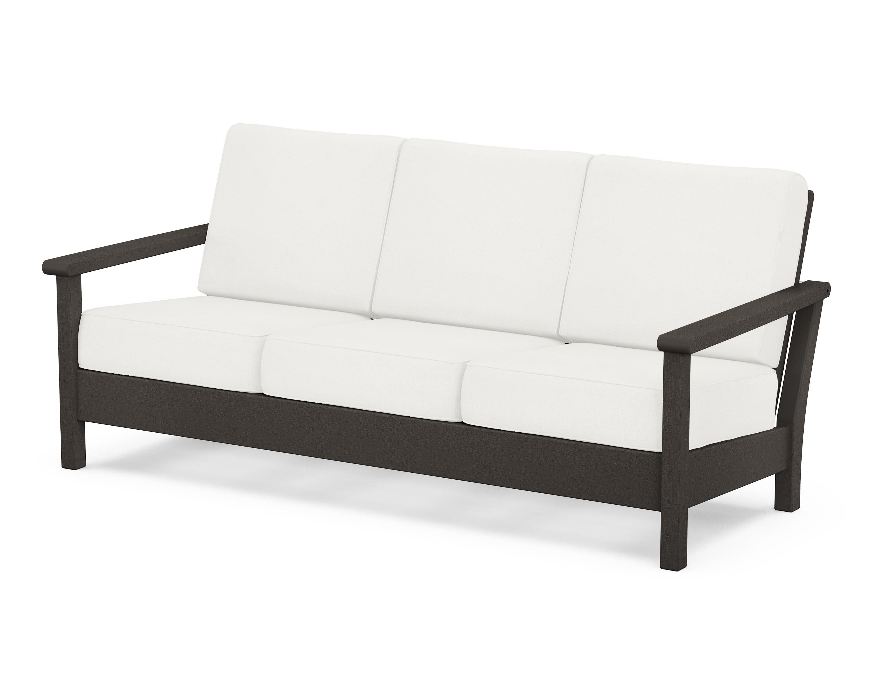 Harbour Deep Seating Sofa in Vintage Coffee / Natural Linen