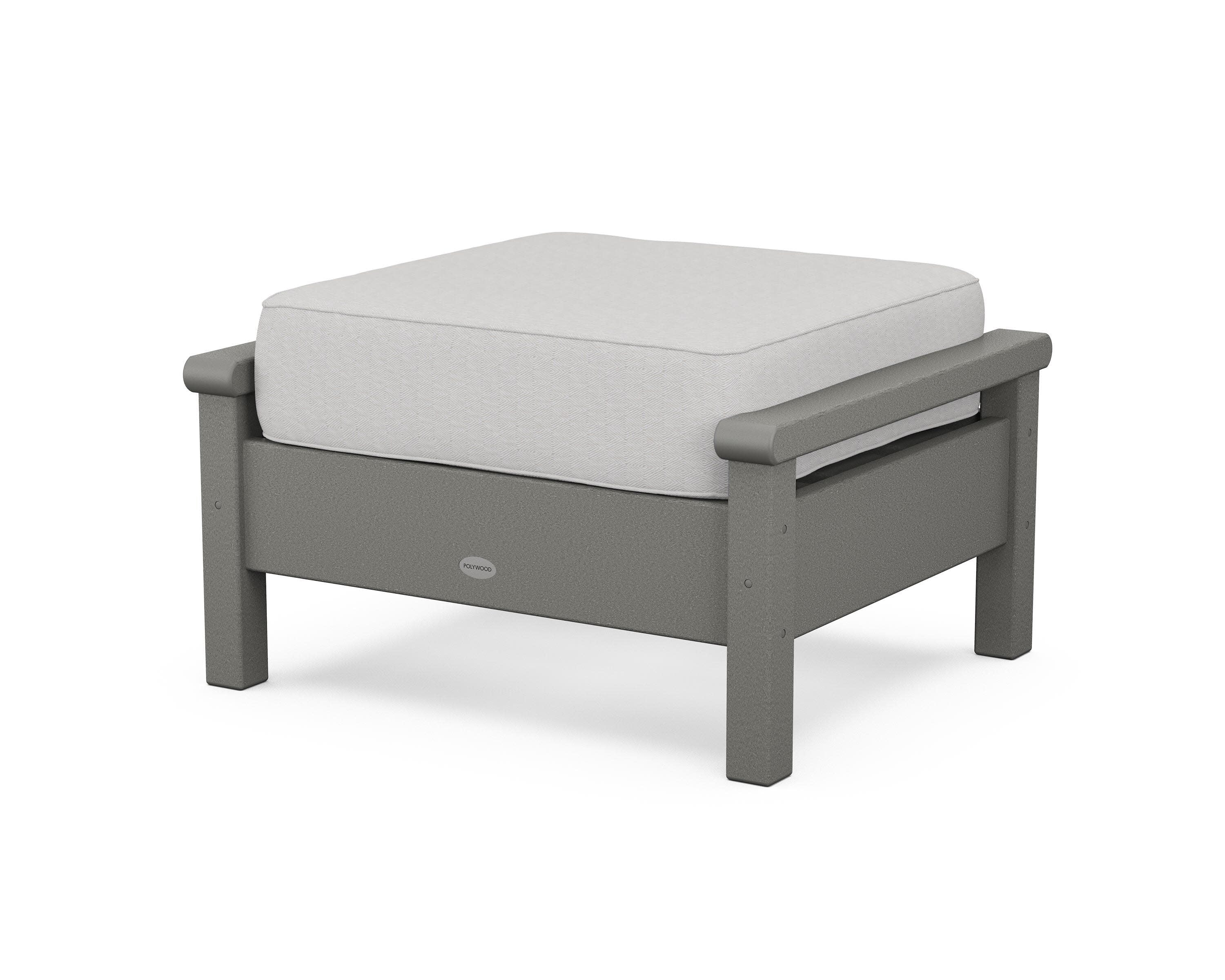 Harbour Deep Seating Ottoman in Slate Grey / Diamond in the Rough