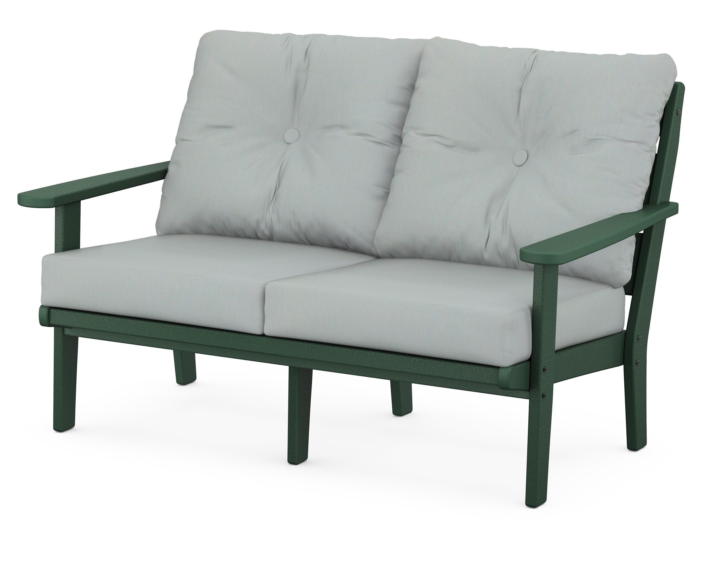 Lakeside Deep Seating Loveseat in Green / Spa