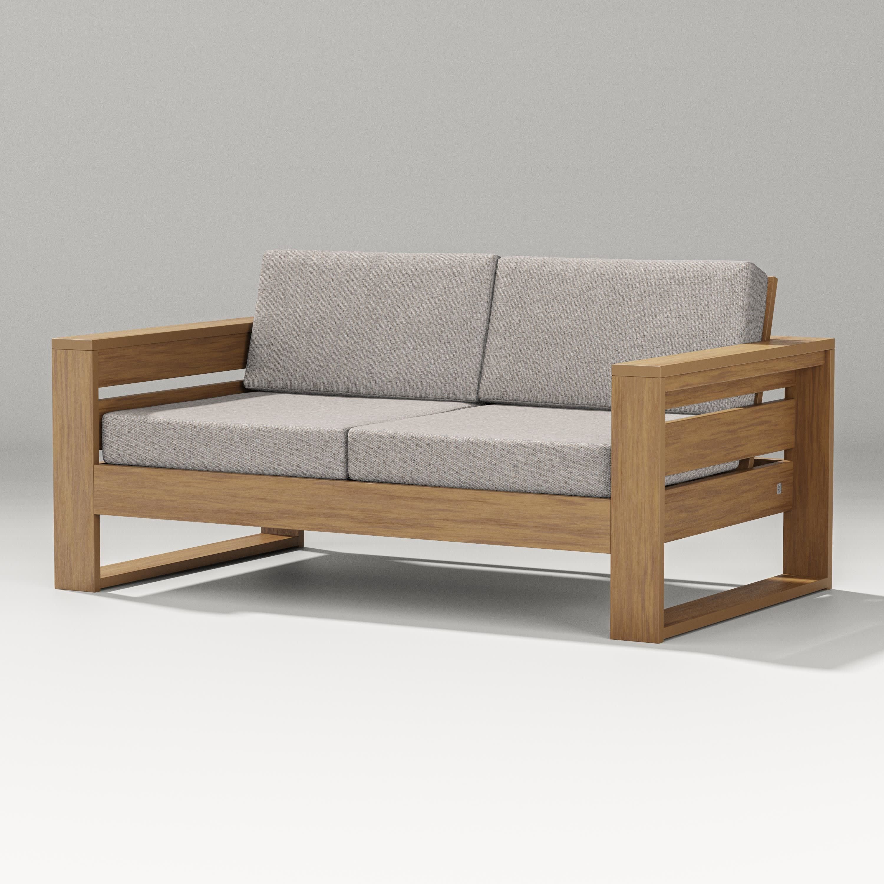 Latitude Loveseat in Natural / Weathered Tweed