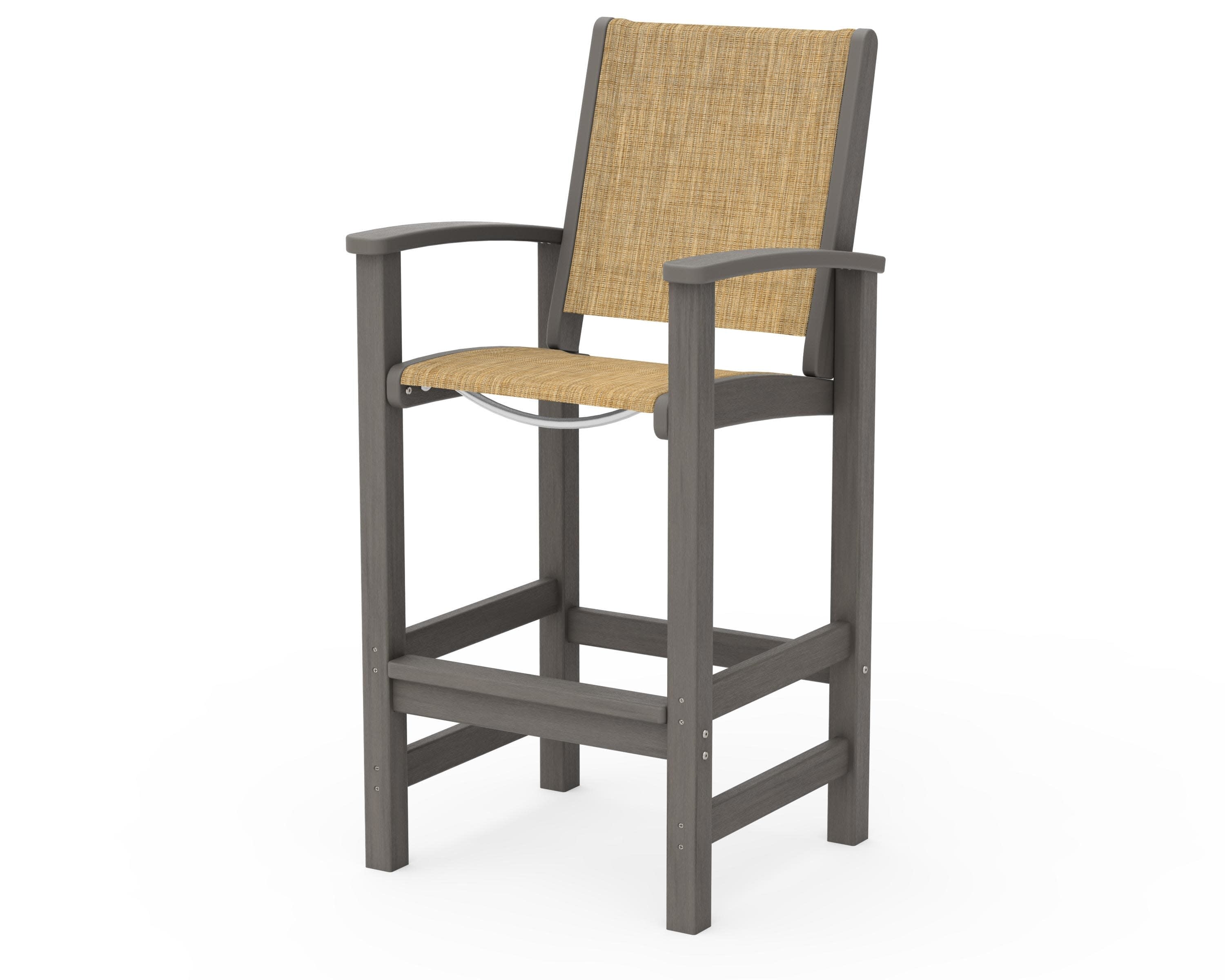Coastal Bar Chair in Driftwood / Burlap Sling