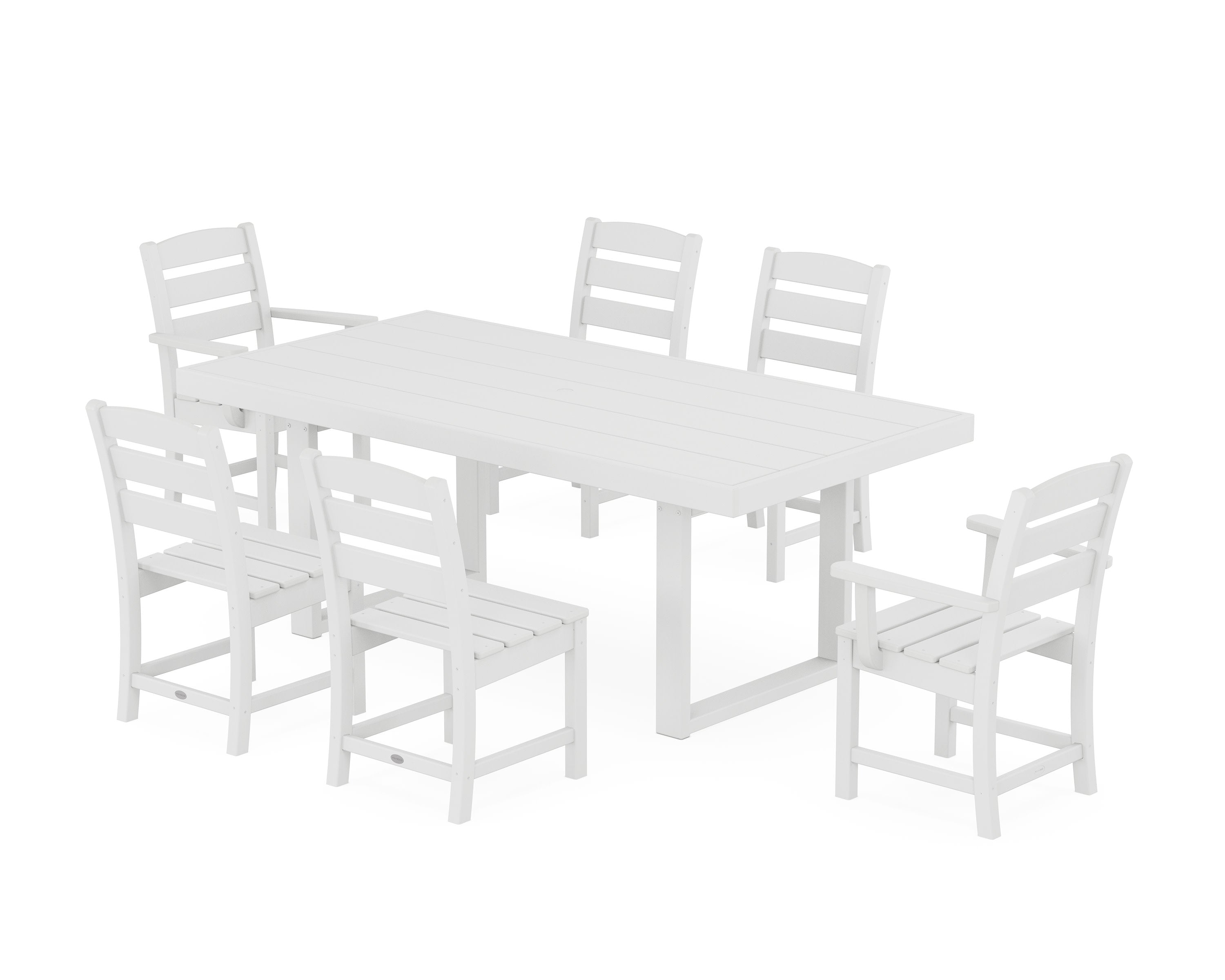 Lakeside 7-Piece Dining Set in White