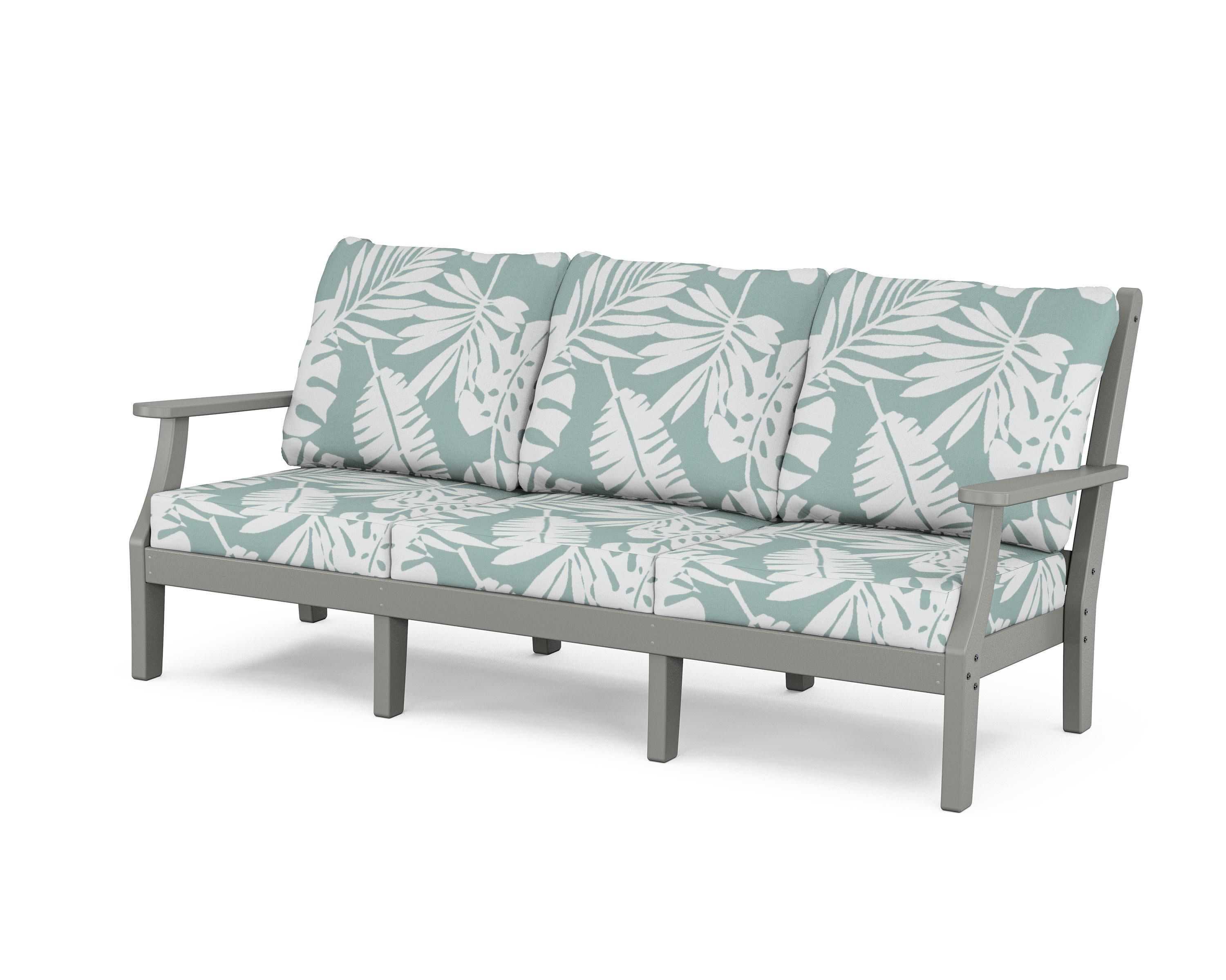 Wovendale Deep Seating Sofa in Slate Grey / Leaf Glacier Spa