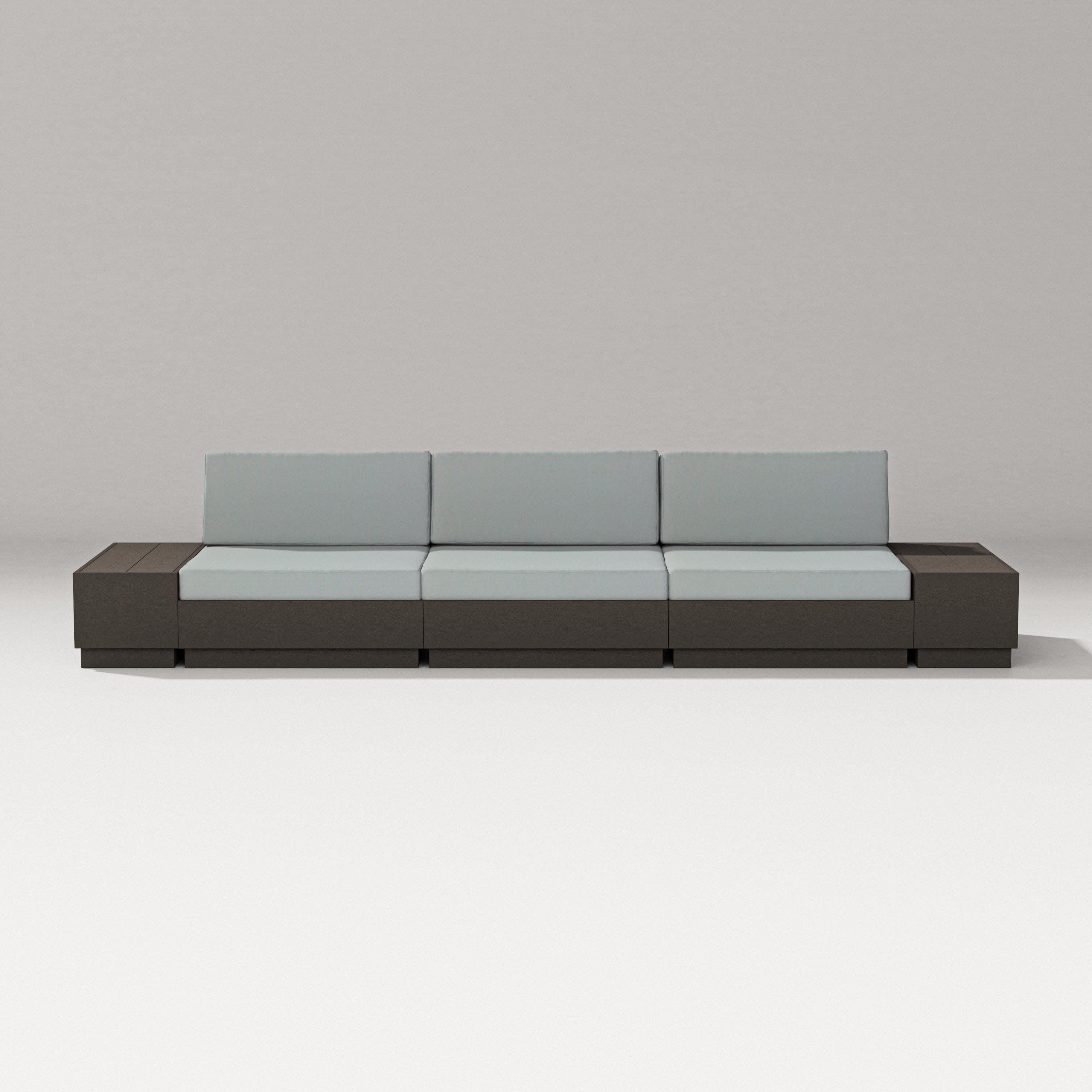 Elevate Straight Sectional in Vintage Coffee / Spa