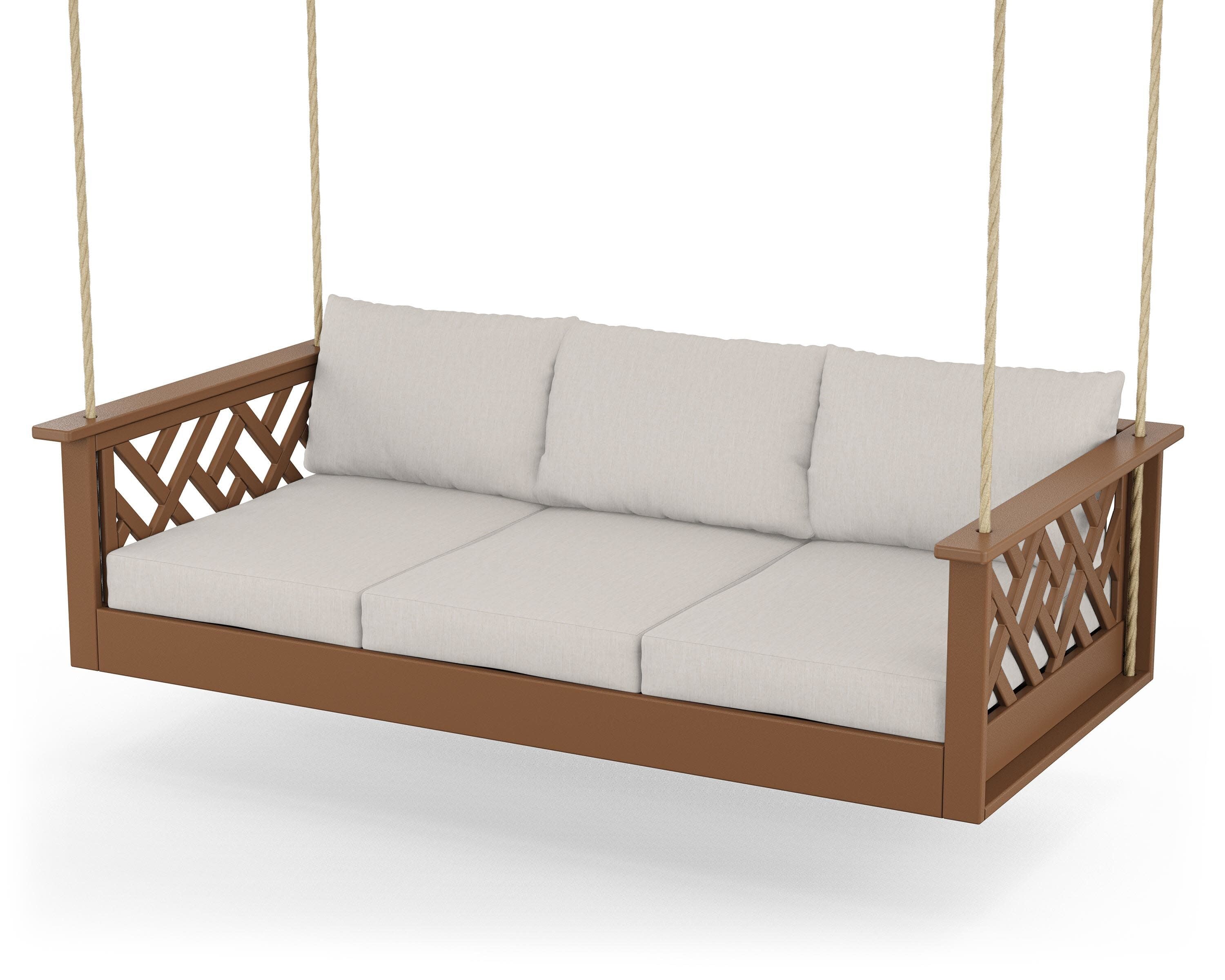 Chippendale Daybed Swing in Teak / Cast Ash