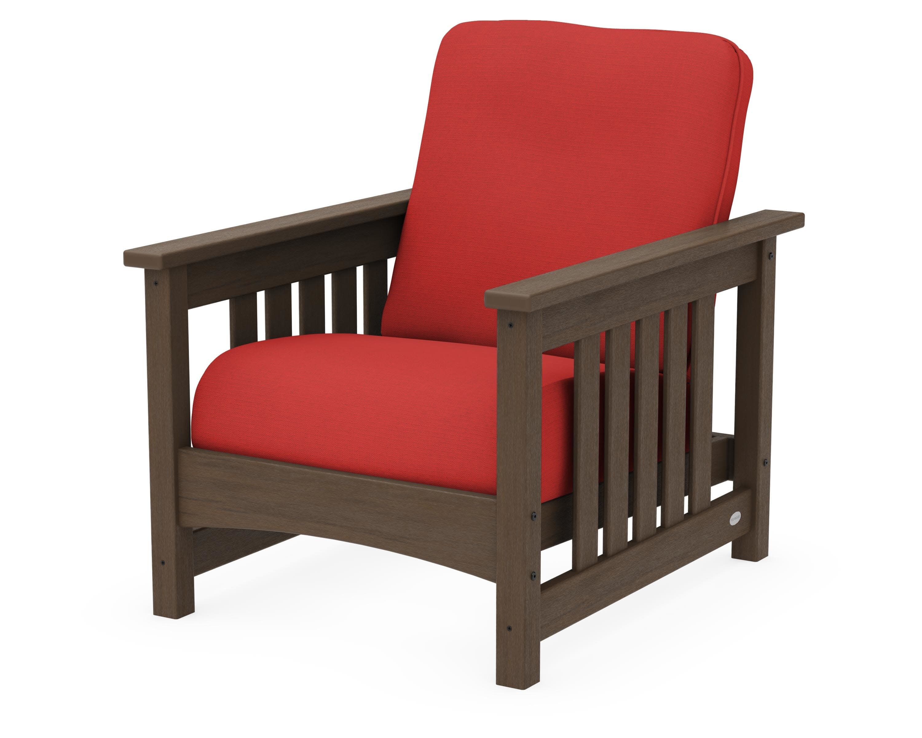 Club Mission Chair in Kona / Crimson Linen