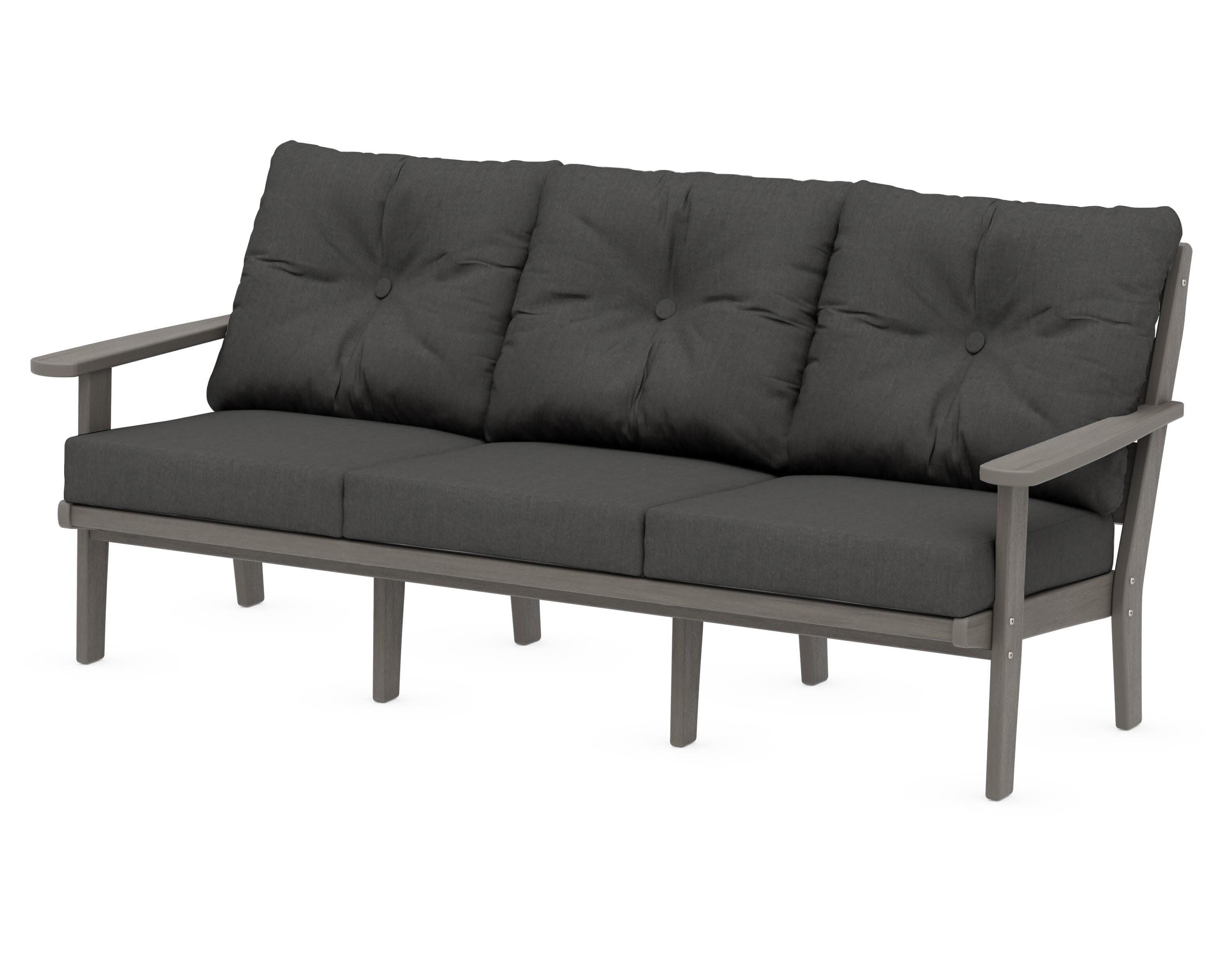 Lakeside Deep Seating Sofa in Driftwood / Spectrum Carbon