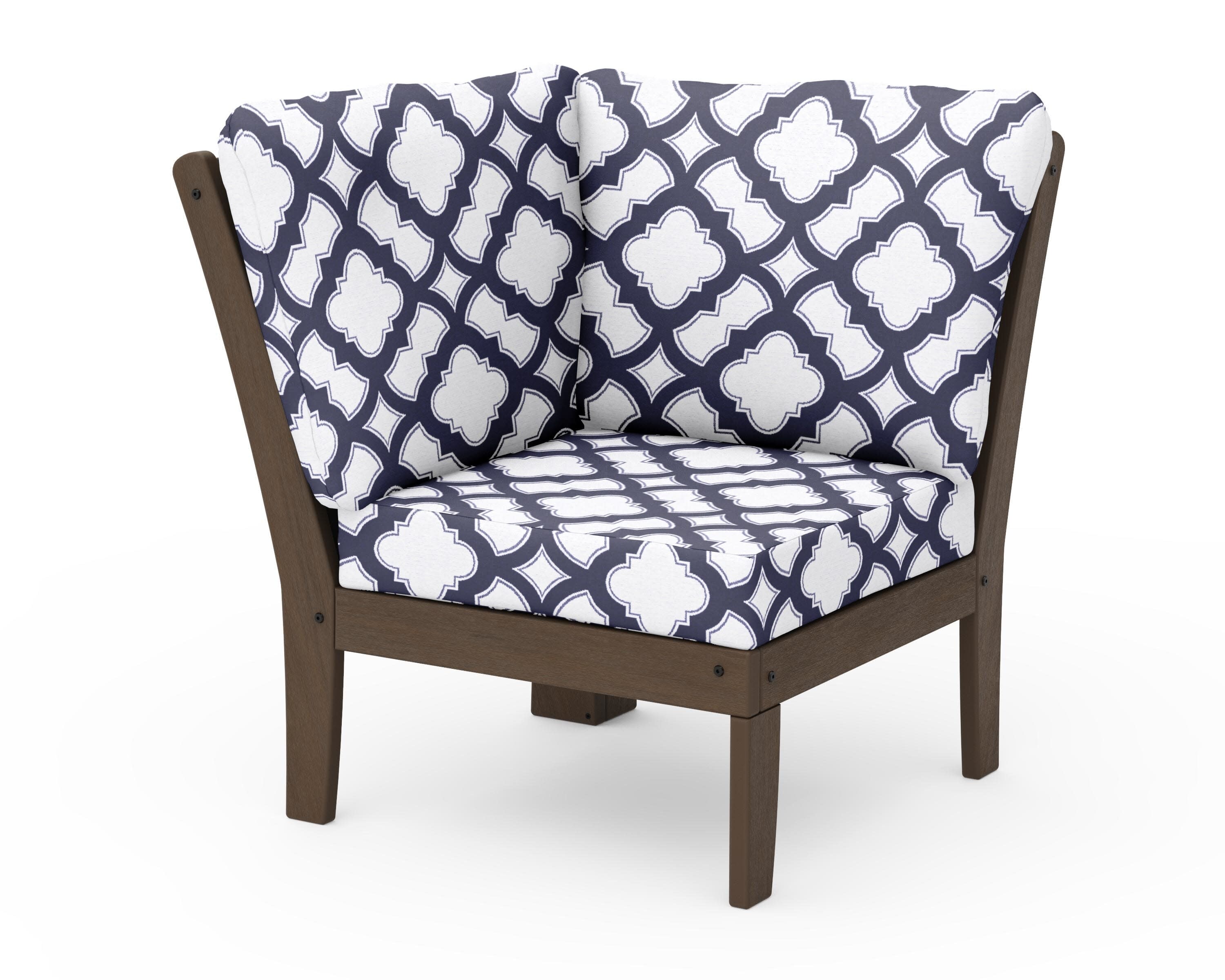 Braxton Modular Corner Chair in Kona / Trellis Navy