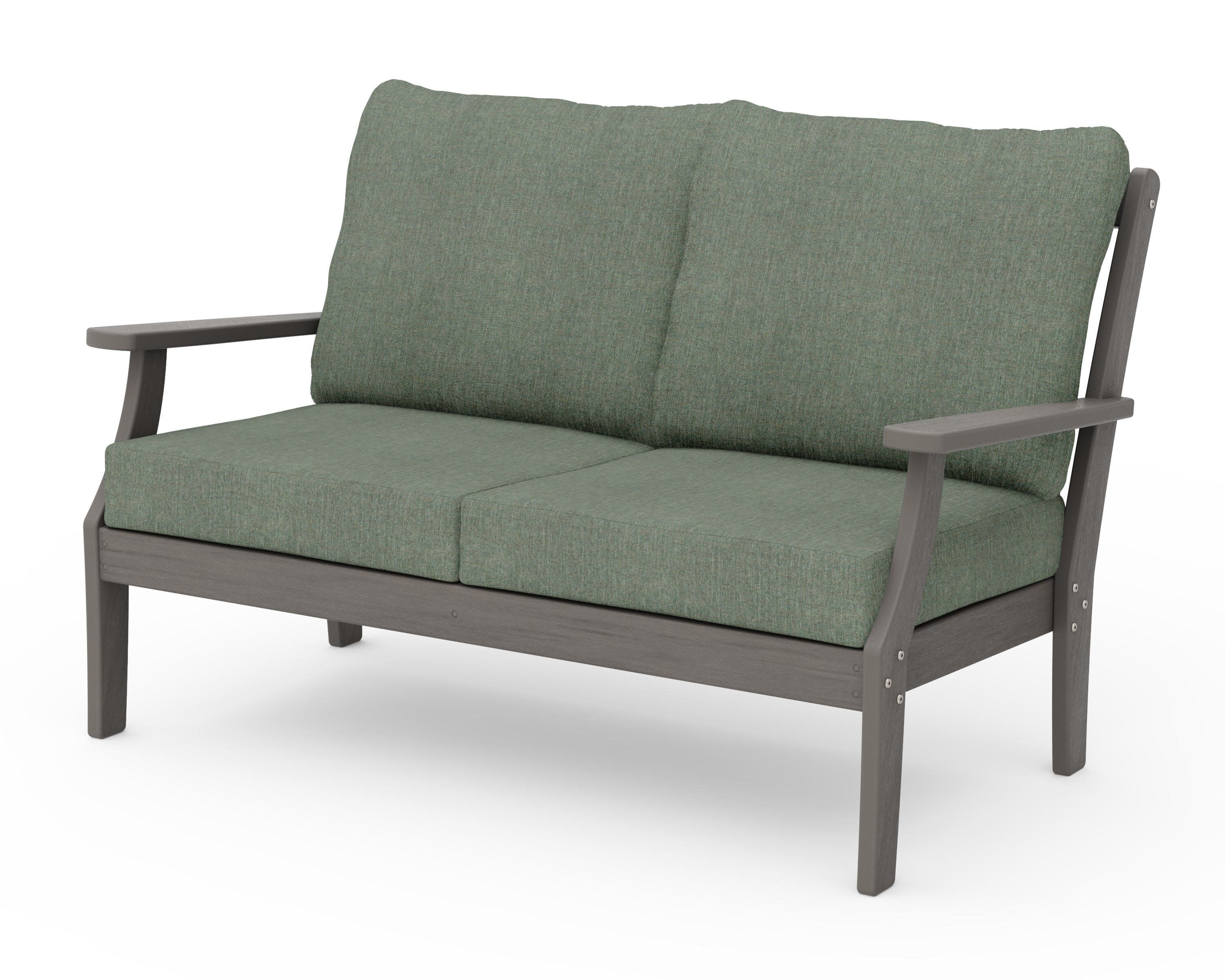 Braxton Deep Seating Loveseat in Driftwood / Cast Sage