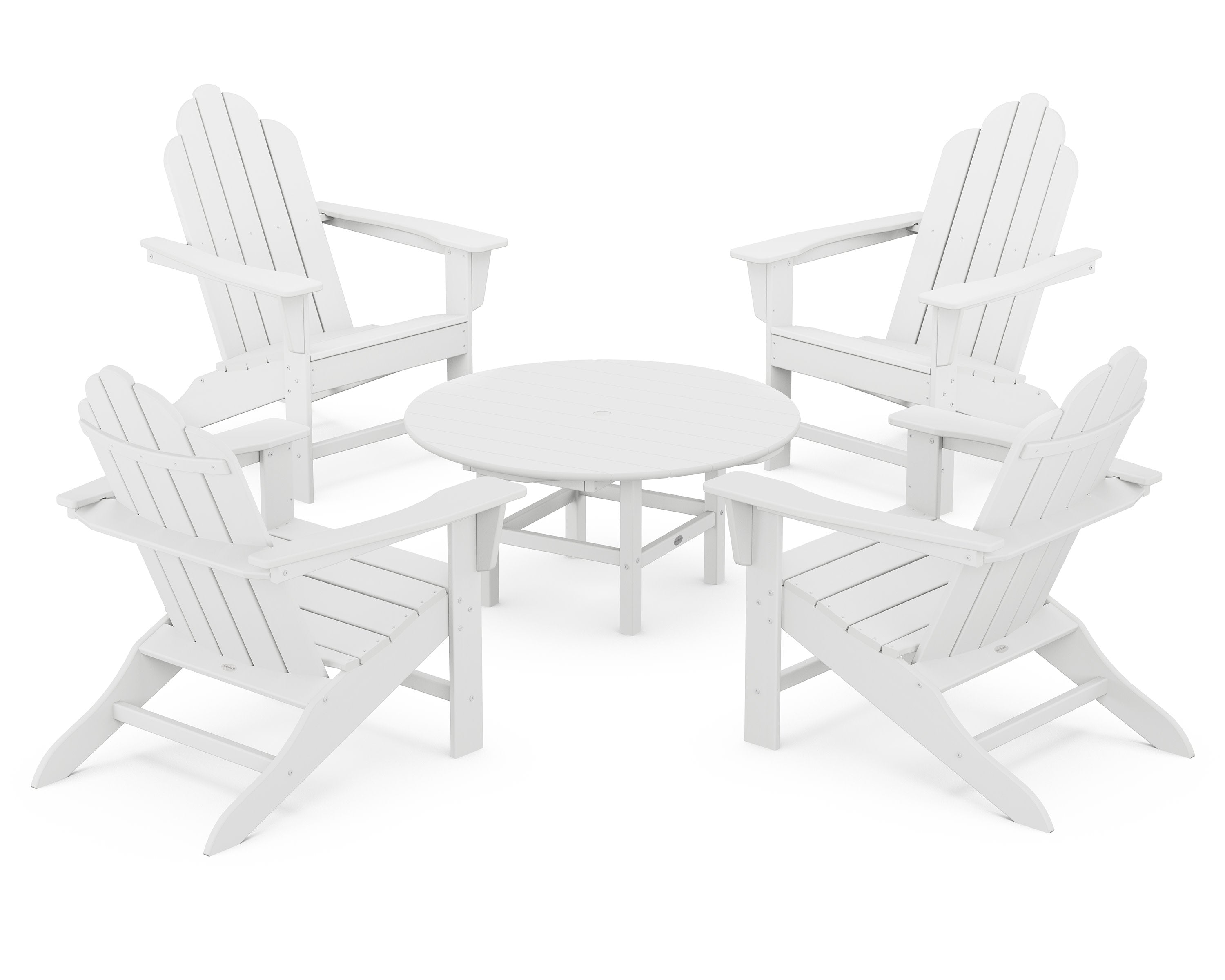 Long Island Adirondack 5-Piece Conversation Group in White