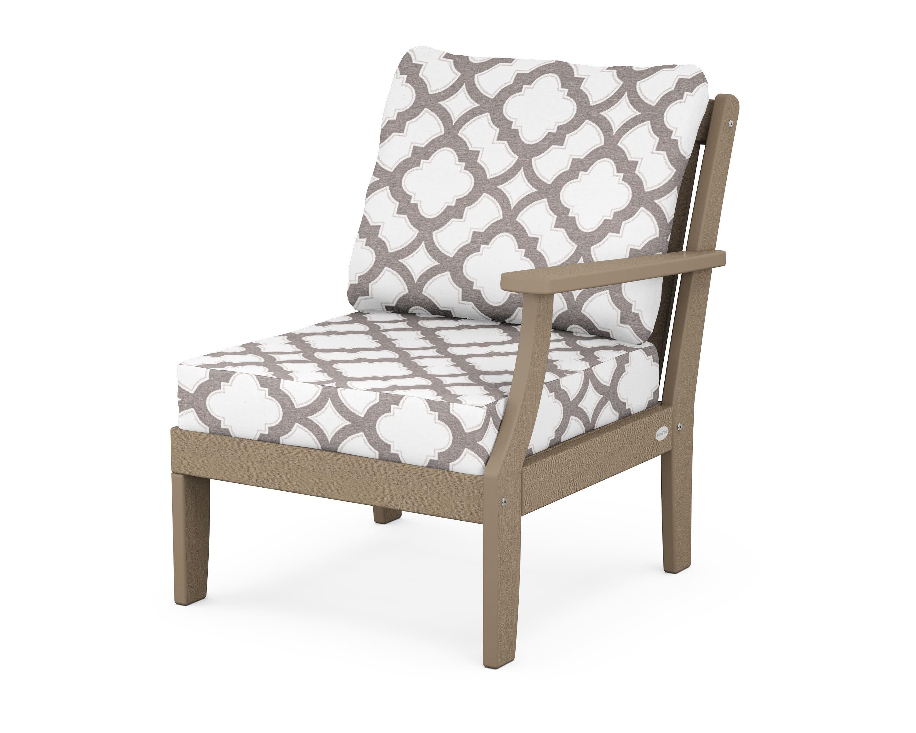 Braxton Modular Right Arm Chair in Vintage Sahara / Trellis Grey Mist