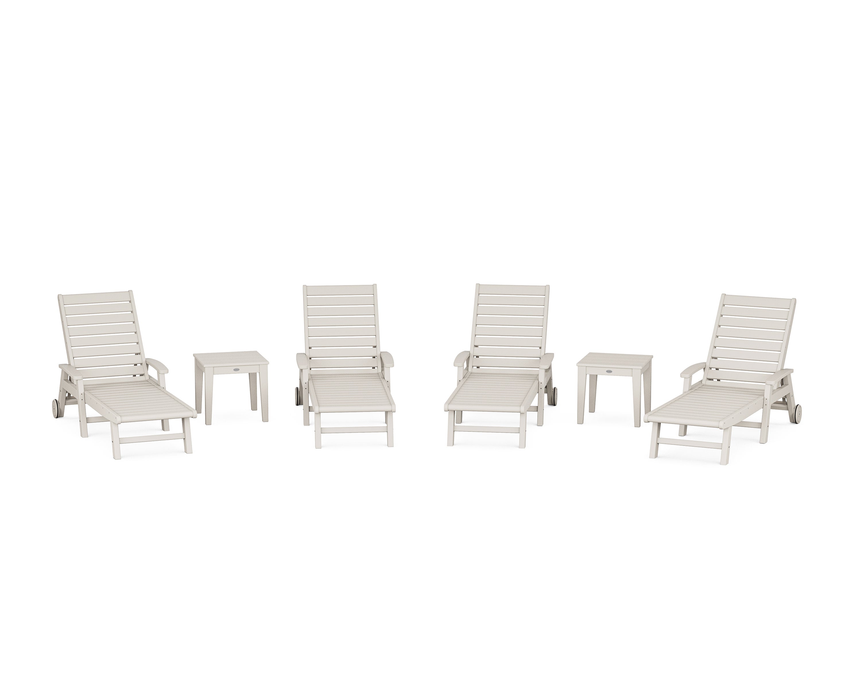 Signature Chaise 6-Piece Set with Wheels in Sand