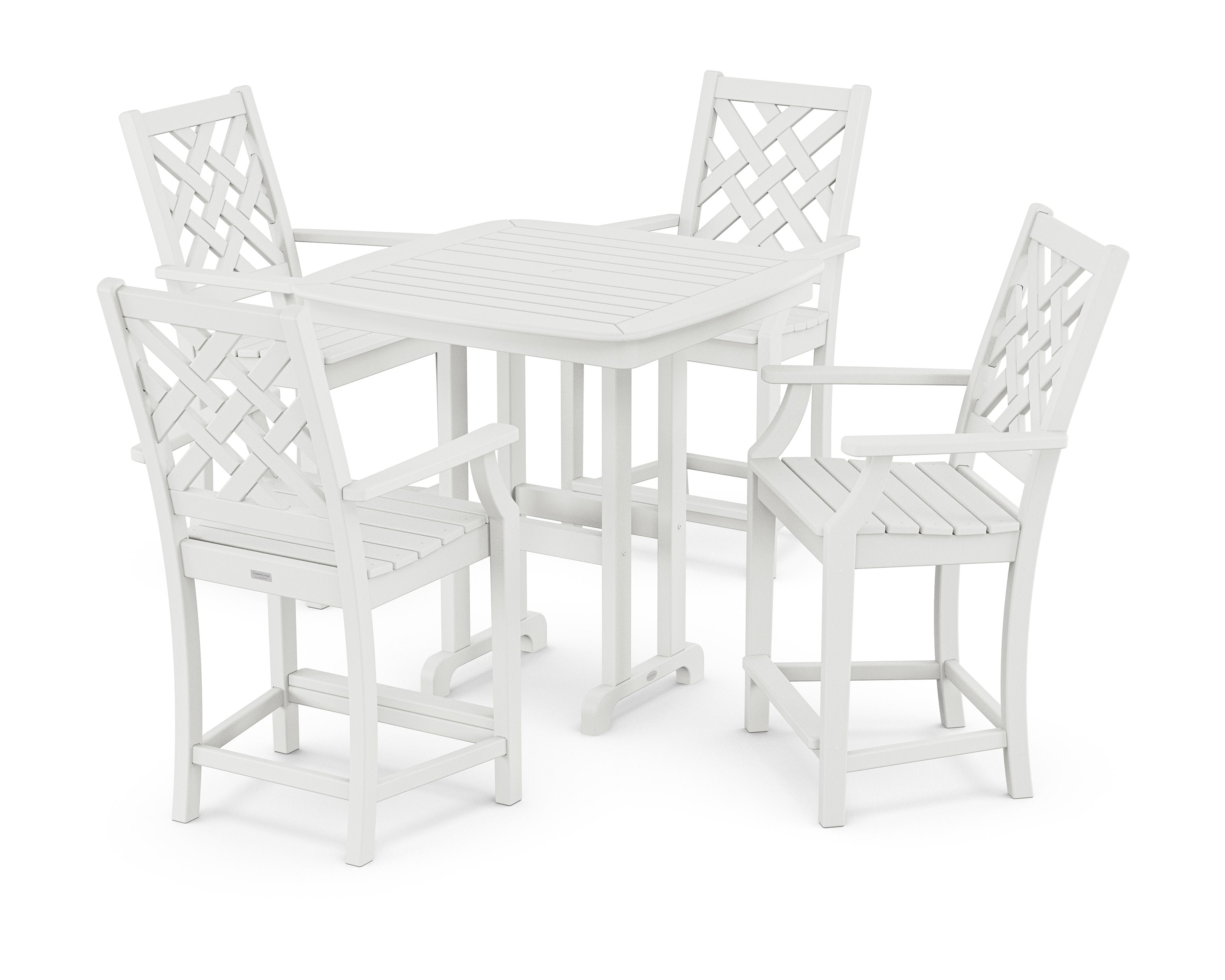 Wovendale 5-Piece Counter Set in White