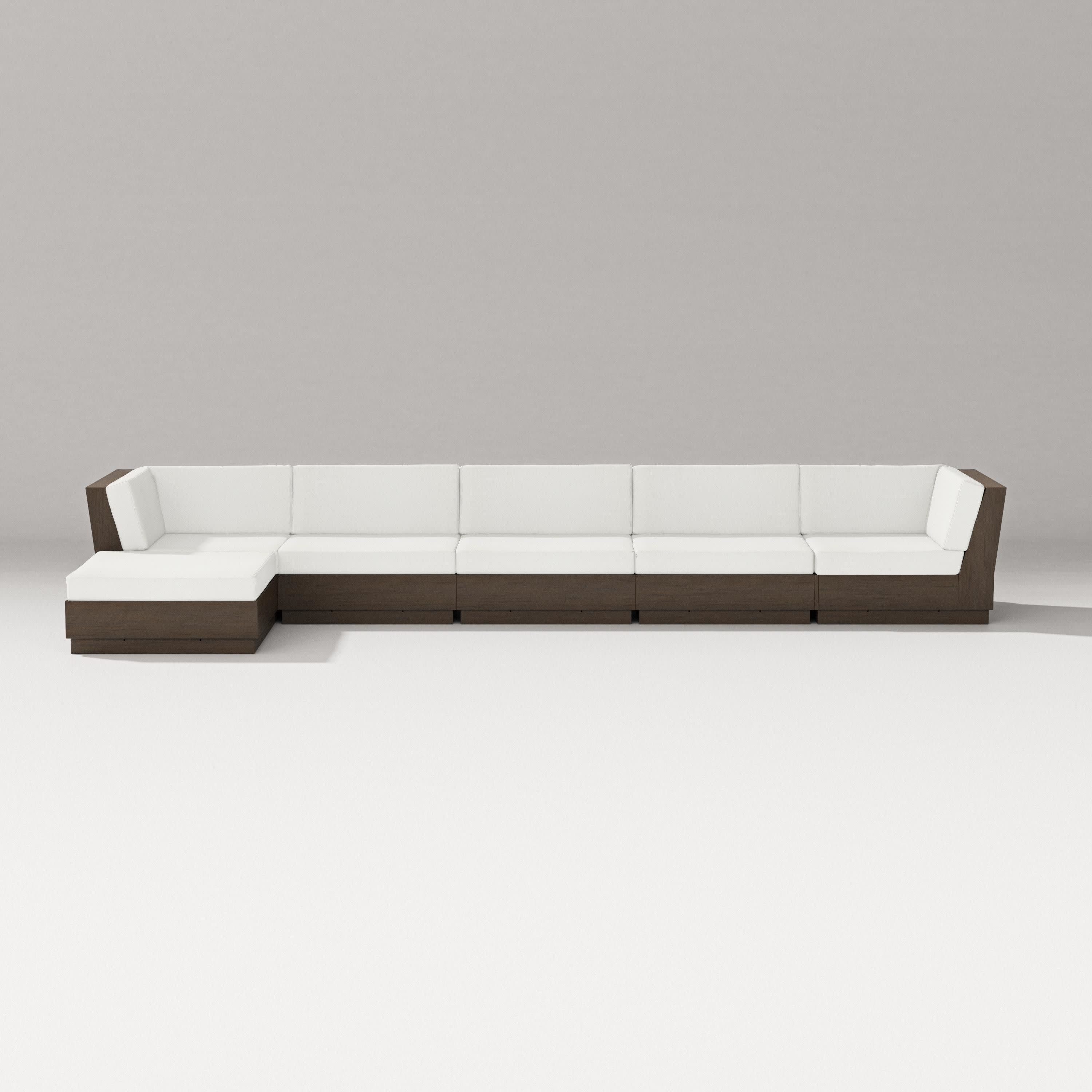 Elevate 6-Piece Chaise Sectional in Kona / Natural Linen