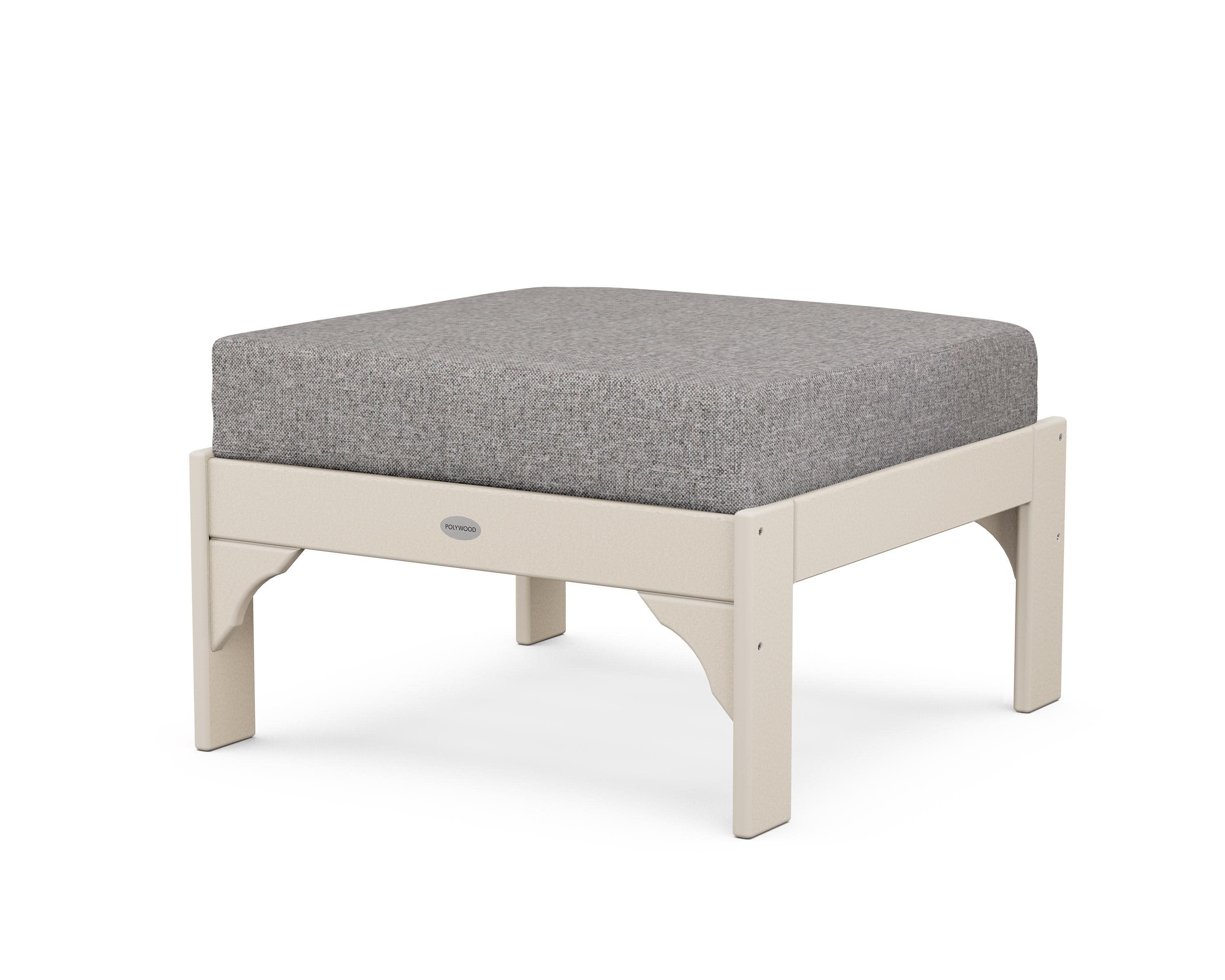 Vineyard Deep Seating Ottoman in Sand / Grey Mist