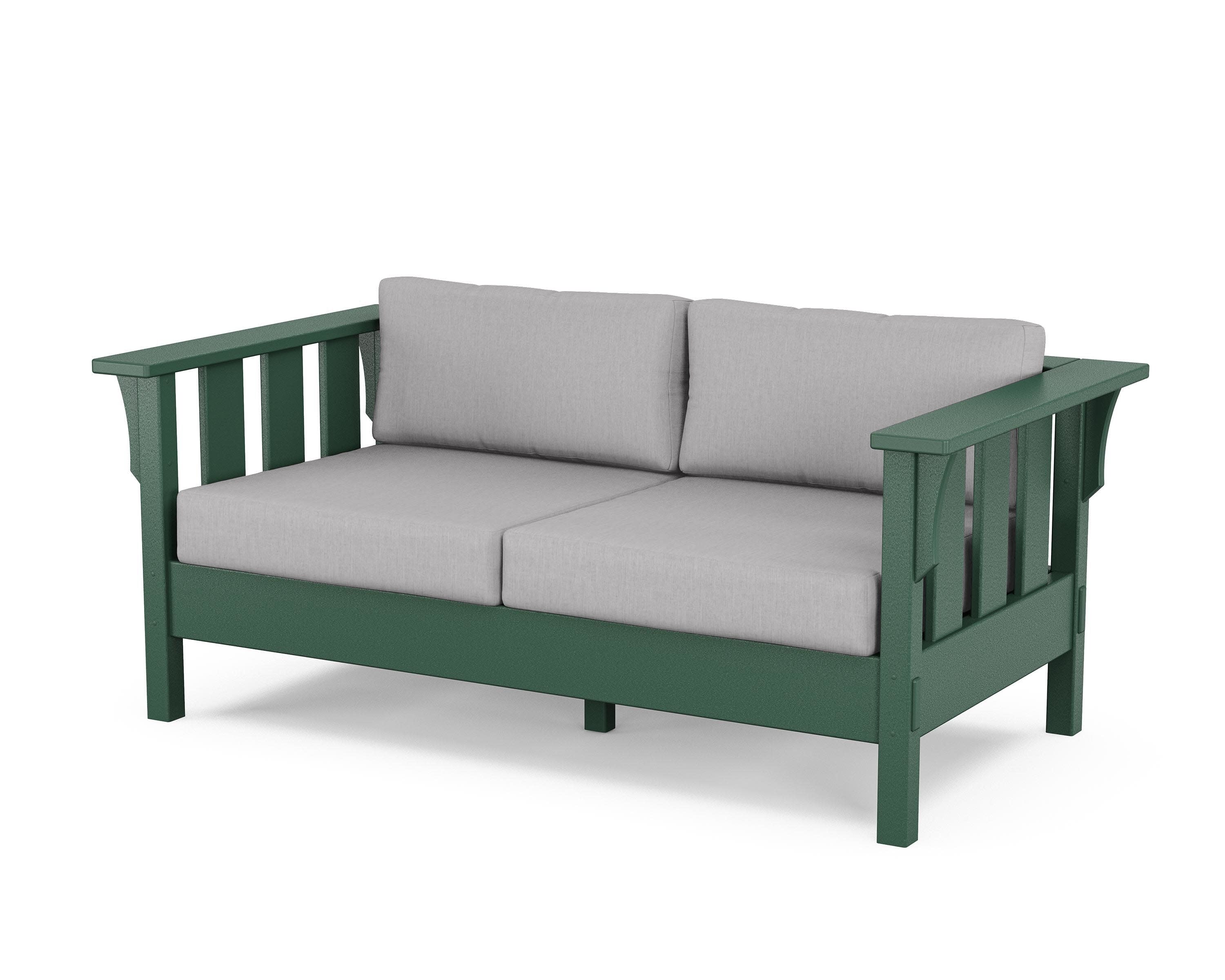 Acadia Deep Seating Loveseat in Green / Granite