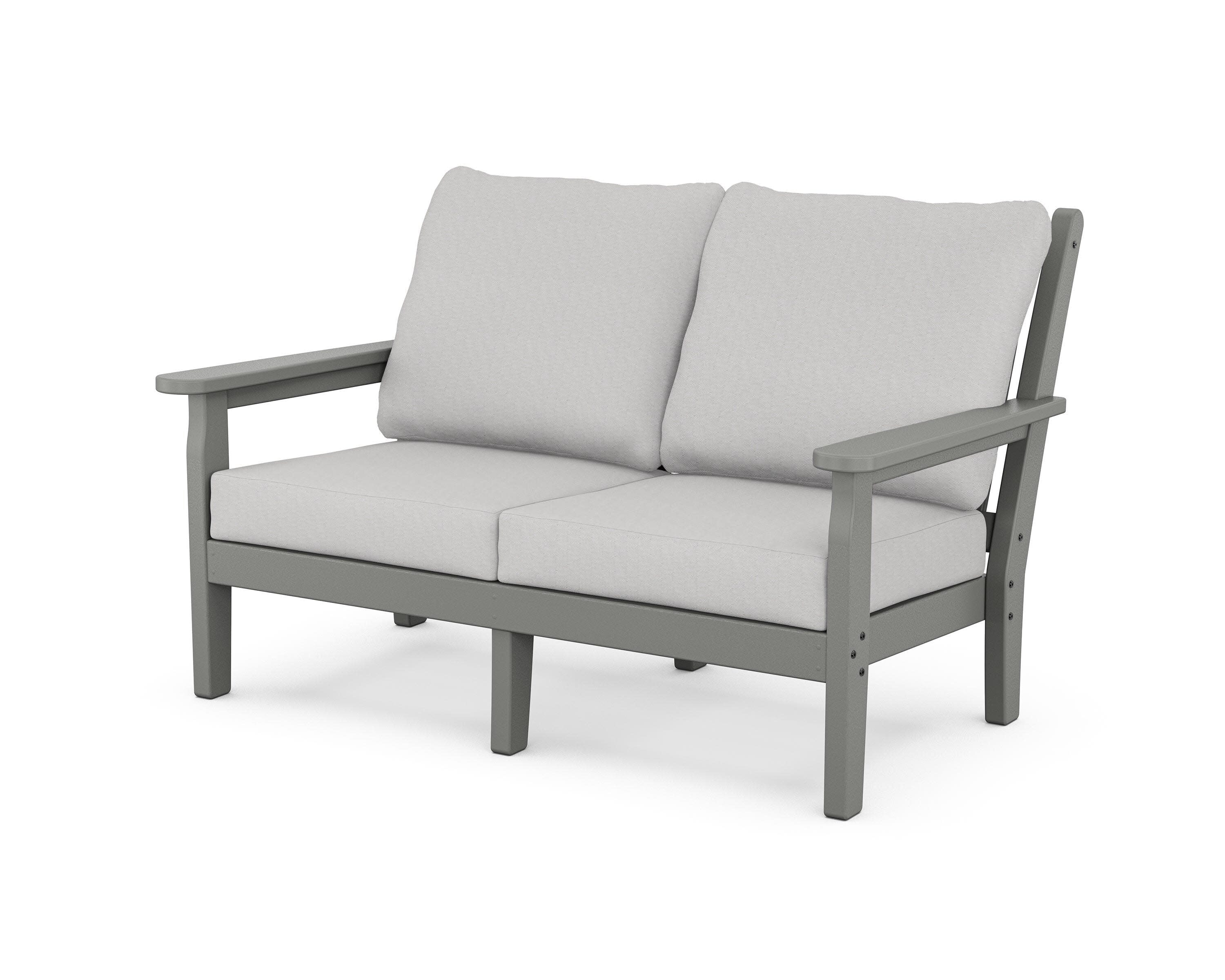 Chippendale Deep Seating Loveseat in Slate Grey / Diamond in the Rough