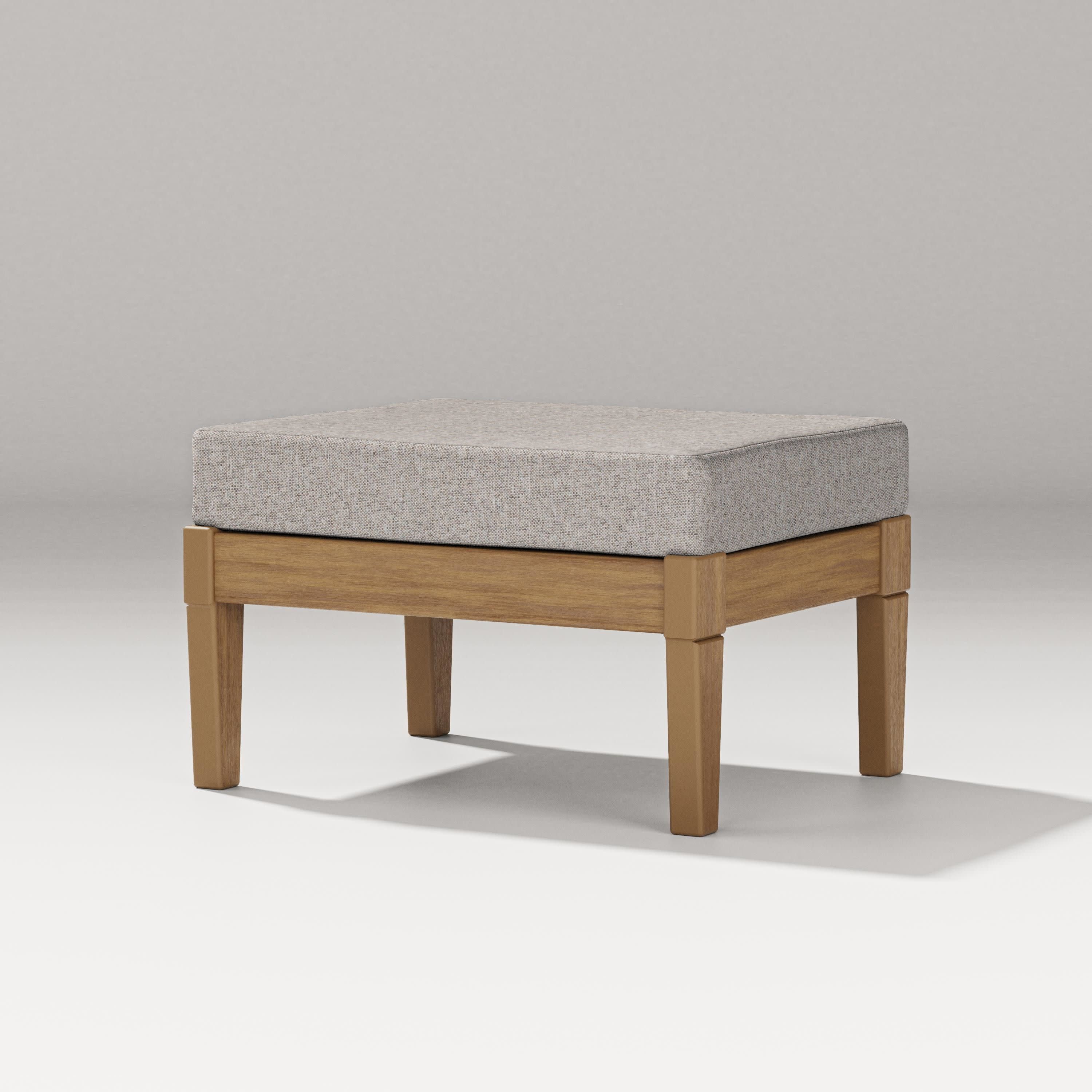 Estate Lounge Ottoman in Natural / Weathered Tweed